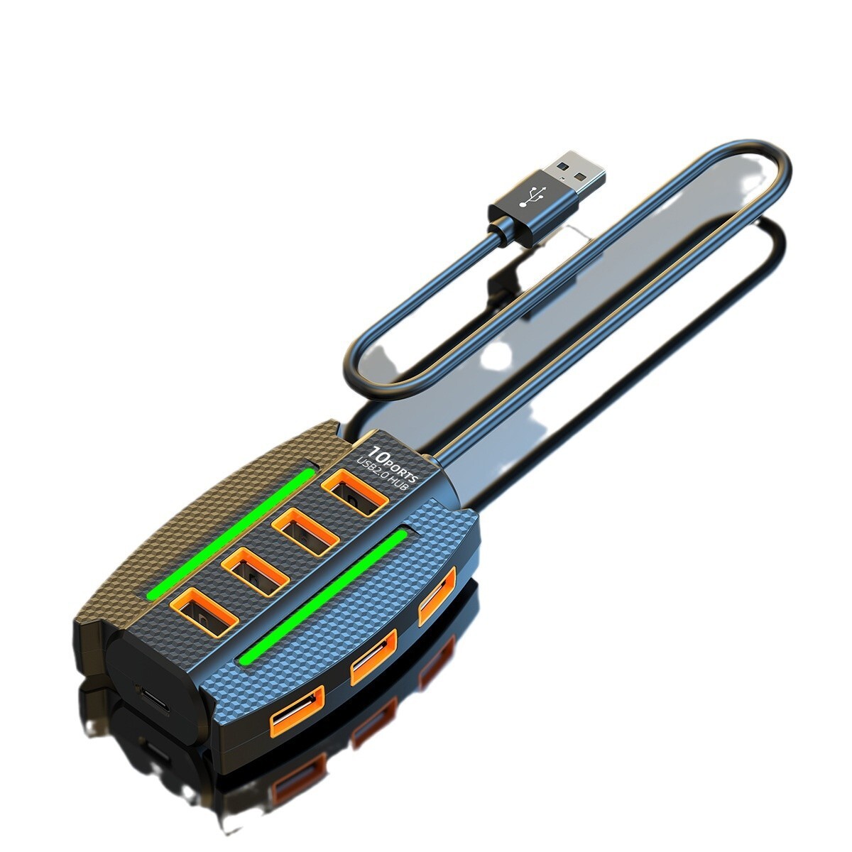 10-in-1 Usb-dockingstation Mit Mehreren Anschlüssen, Usb-hub Für Pc Und Laptop, Adapter Für Projektor, Maus Und Peripheriegeräte.
