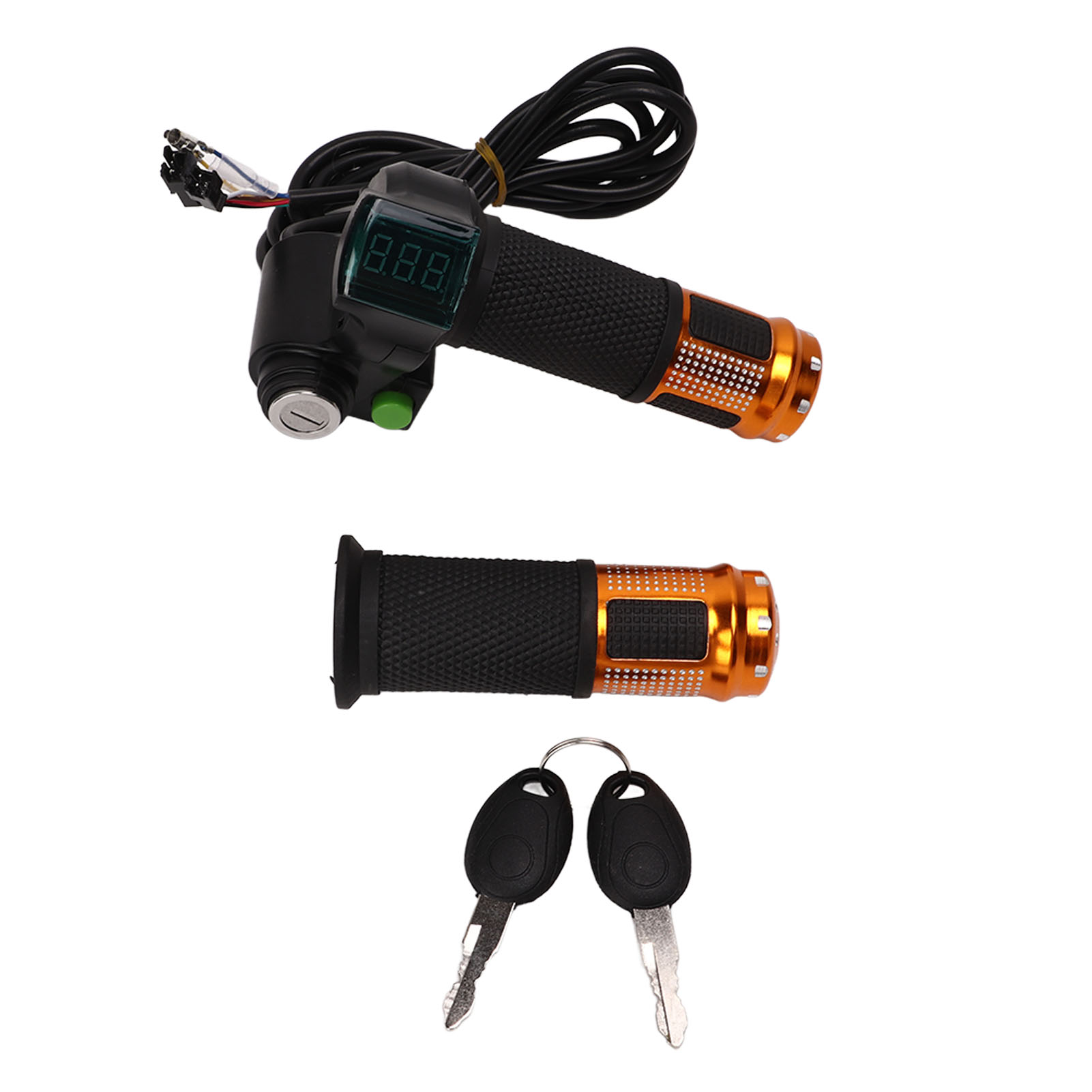 Gasgriff Für Elektrofahrräder Mit Rotem Display Und Schloss, 12v-99v, Inklusive Schlüssel, Goldener Griff Für Motorräder Und Elektrofahrräder.