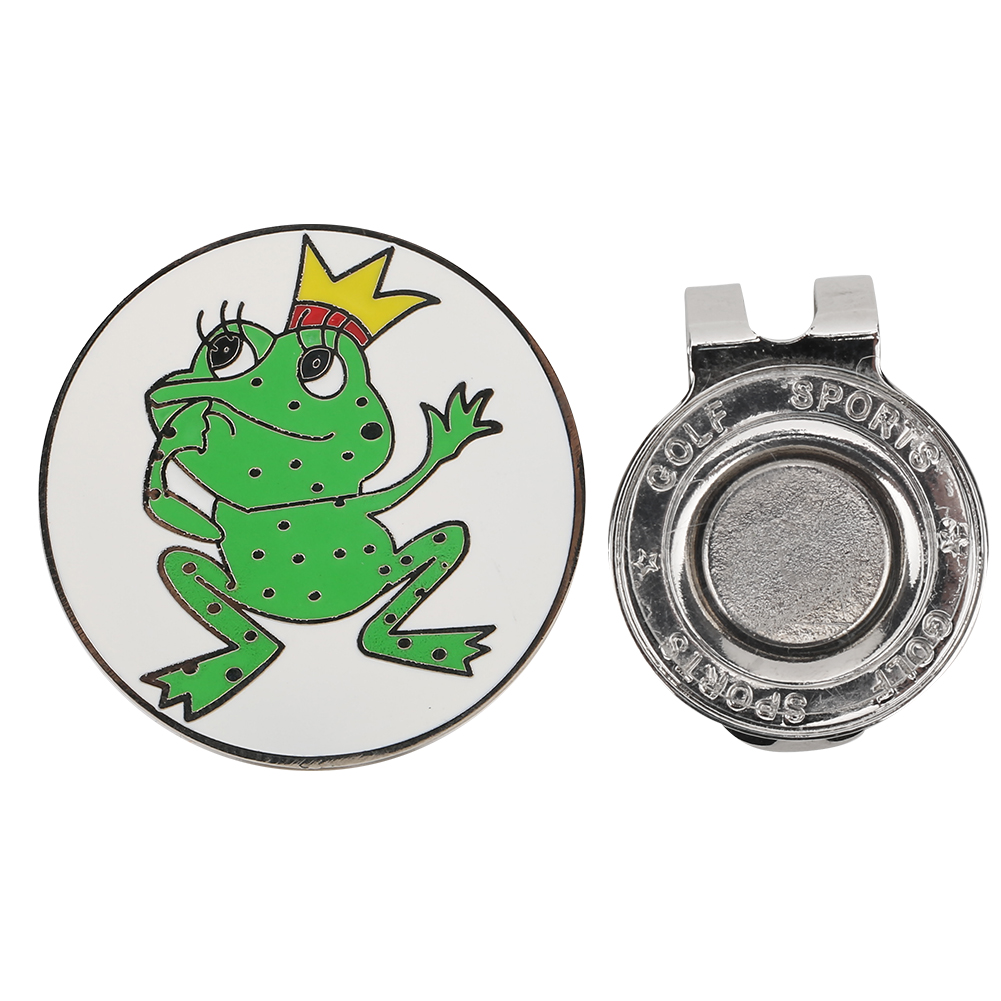 Abnehmbarer Magnetischer Golfballmarker Aus Zinklegierung, Rostfreier Kappenclip, Geschenkidee-accessoires (frog King)