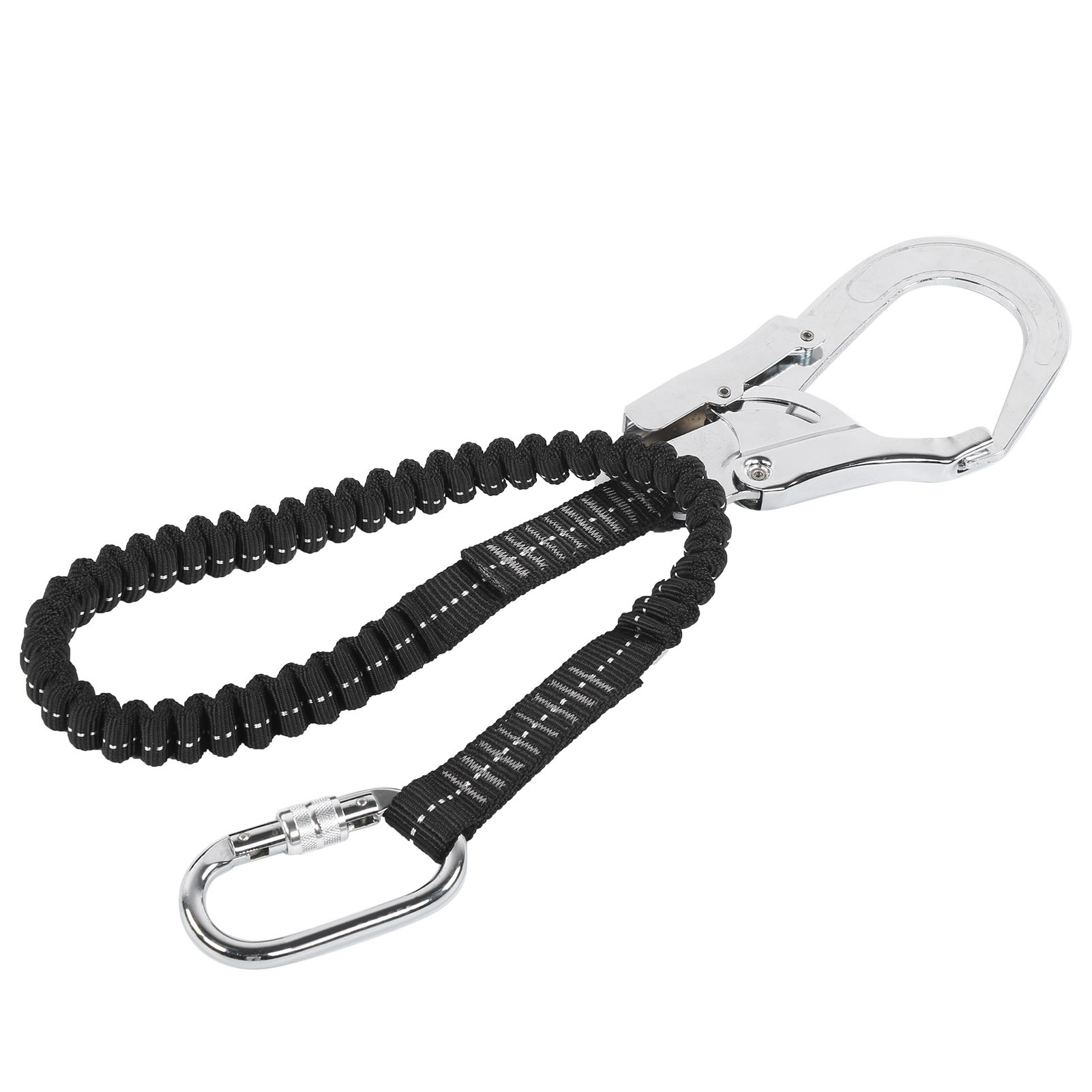 Elastisches Auffangseil Mit Stahlhaken Für Arbeiten In Der Höhe Und Sicherheitsgurt