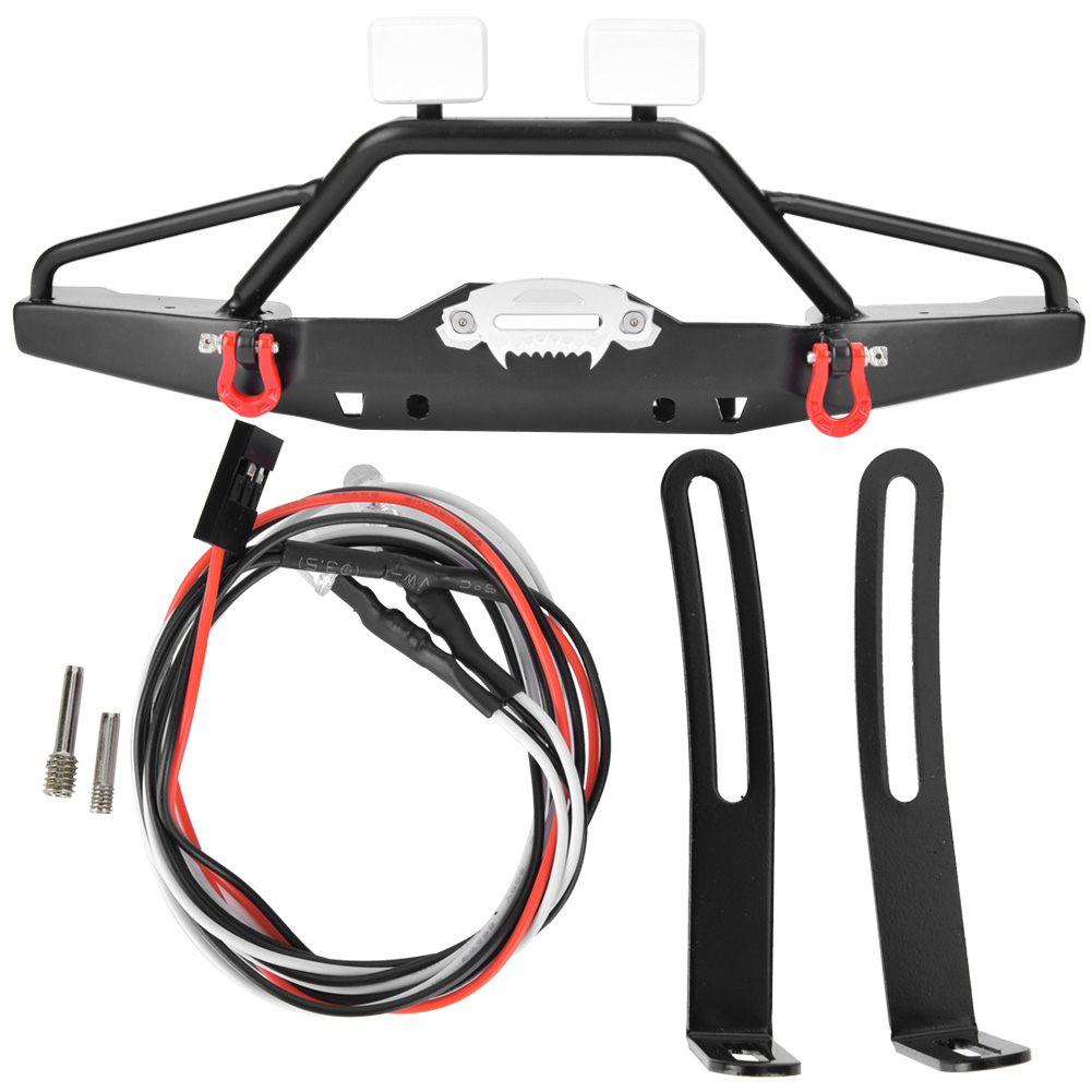 Frontstoßstange Aus Metall Mit Led-beleuchtung Für Das Ferngesteuerte Fahrzeug Axial Scx10 Ii 90046