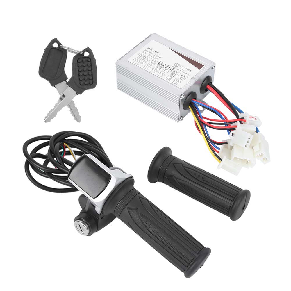 24v 500w Gasgriff Für Elektrofahrräder Mit Controller, 9 Leuchten Und Verriegelungsfunktion