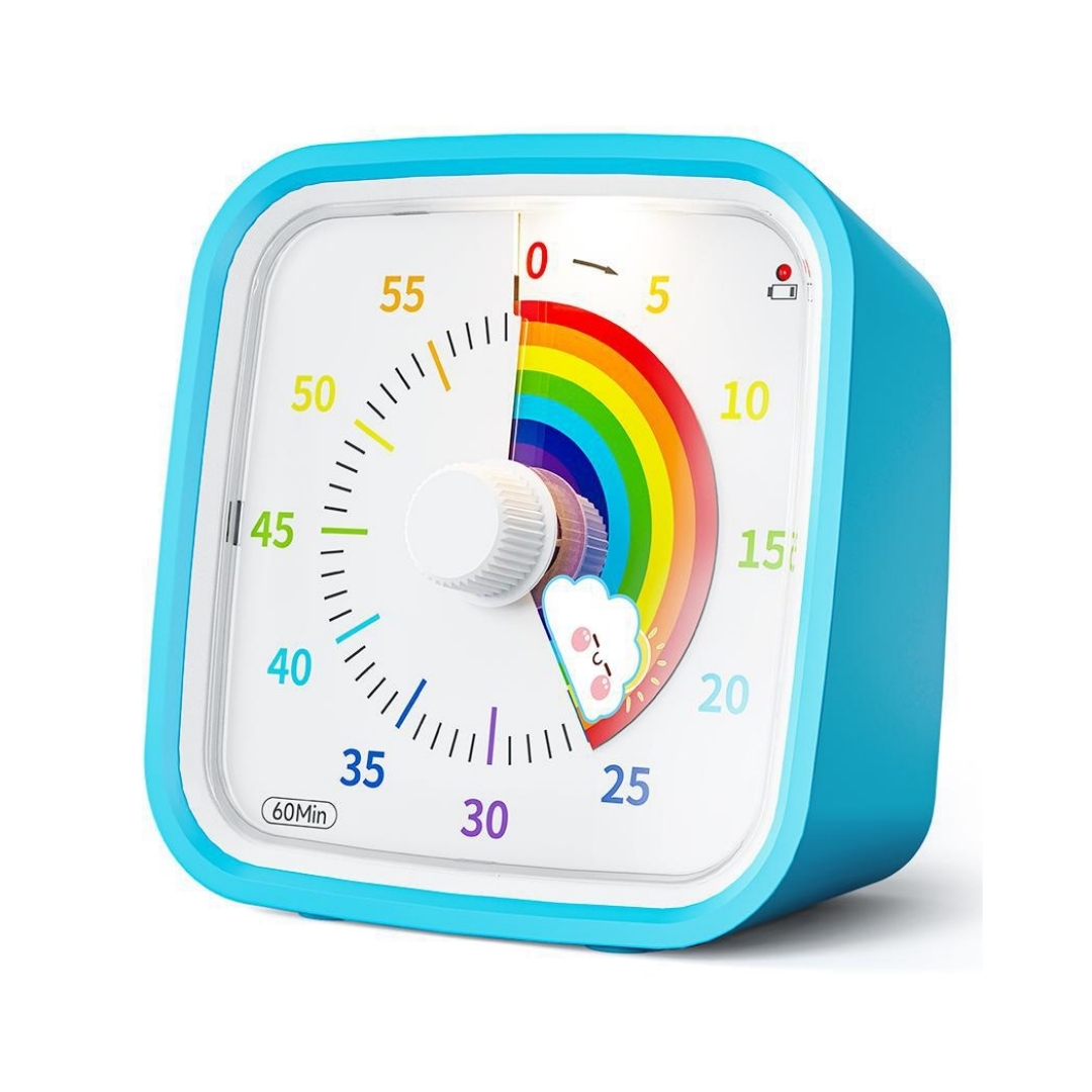 Visueller 60-minuten-timer Für Klassenzimmer Und Kinder Mit Einstellbarer Lautstärke Und Spielerischem Design