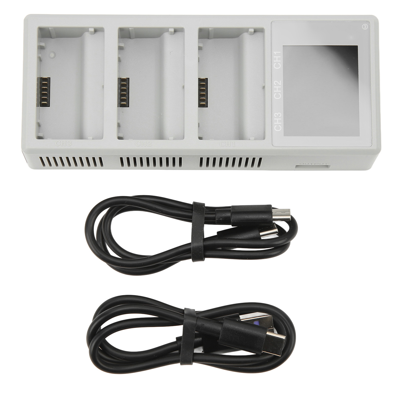 Ladestation Für Dji Mini 3 Pro/3 Drohnenakkus, 2-wege-hub Mit Lcd-bildschirm, Usb-ladegerät Für 3 Akkus.