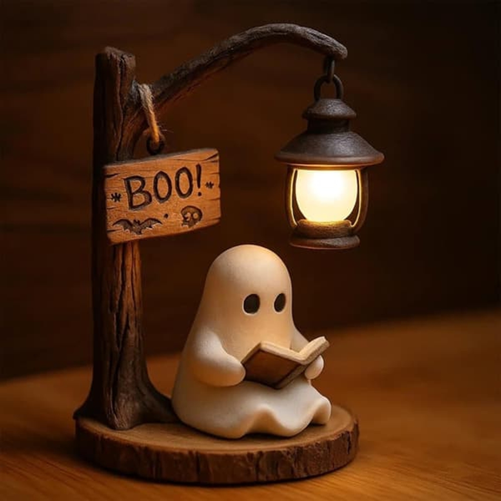 Niedliche Geister-led-leselampe – 3d-nachttischlampe, Perfekte Geschenkidee