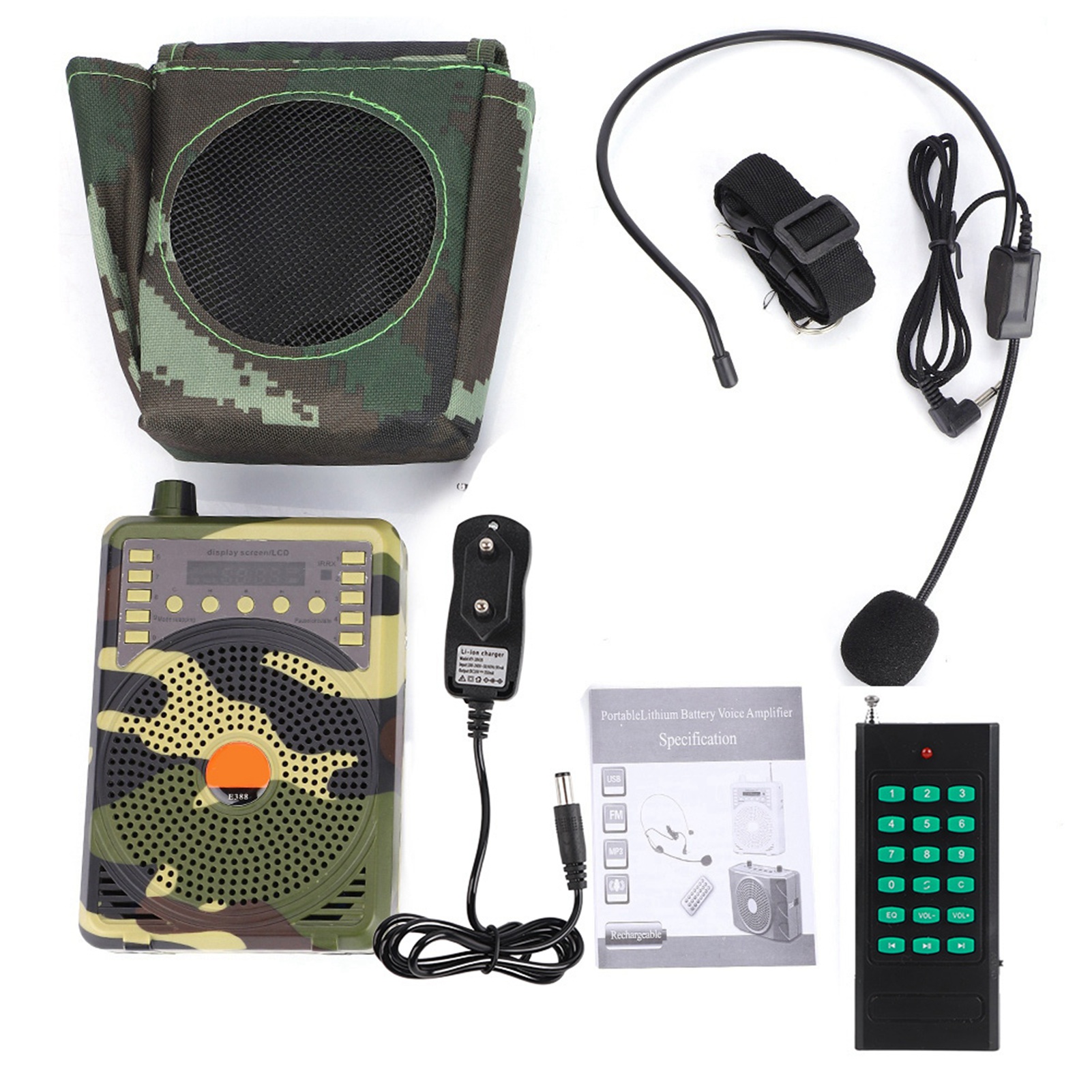 Tragbarer Elektronischer Vogellocker Mit Mp3-lautsprecher Und Fernbedienung Für Die Jagd (eu-stecker)
