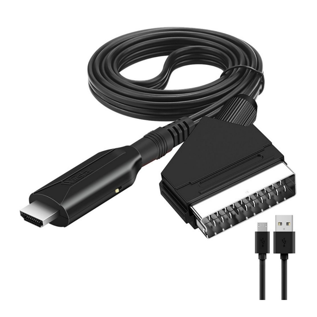 Kabelloser Scart-zu-hdmi-konverter, 1080p Plug-&-play-hd-adapter, Hdmi-dongle Für Heimkino, Fernseher Und Projektoren