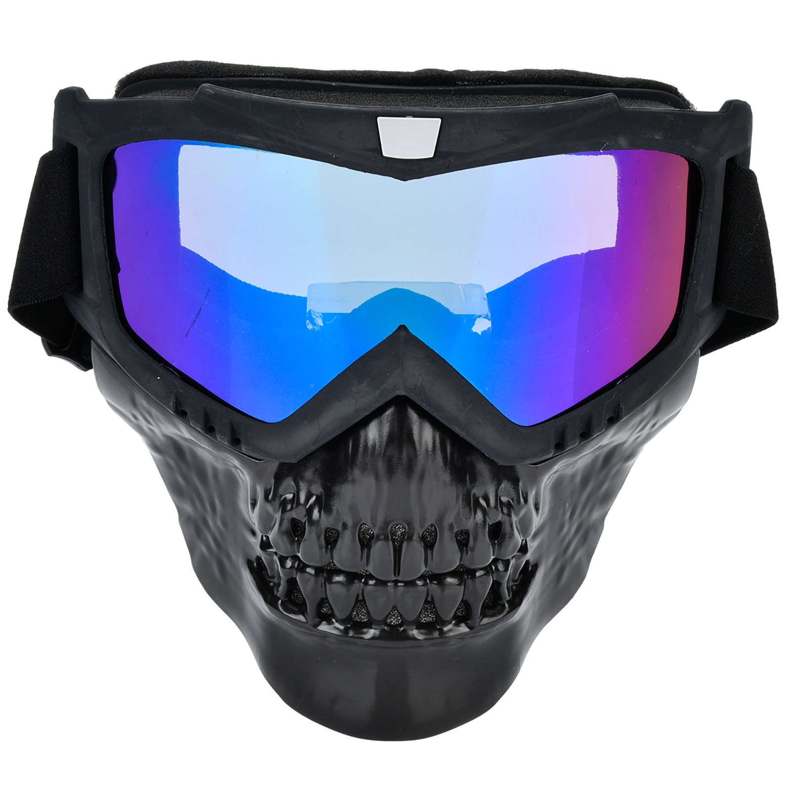 Gesichtsmaske Und Motocross-brille Mit Totenkopfmuster Für Den Helm (mehrfarbig)
