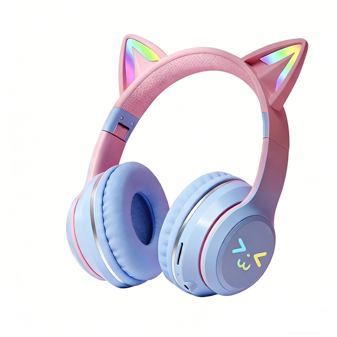 Kabellose Bluetooth-kopfhörer Mit Katzenohren, Verstellbarem Kopfbügel Für Kinder, Jungen, Mädchen Und Erwachsene