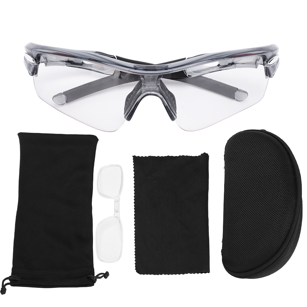 Graue Uv-beständige Radsportbrille – Staubschutz Für Outdoor-radtouren