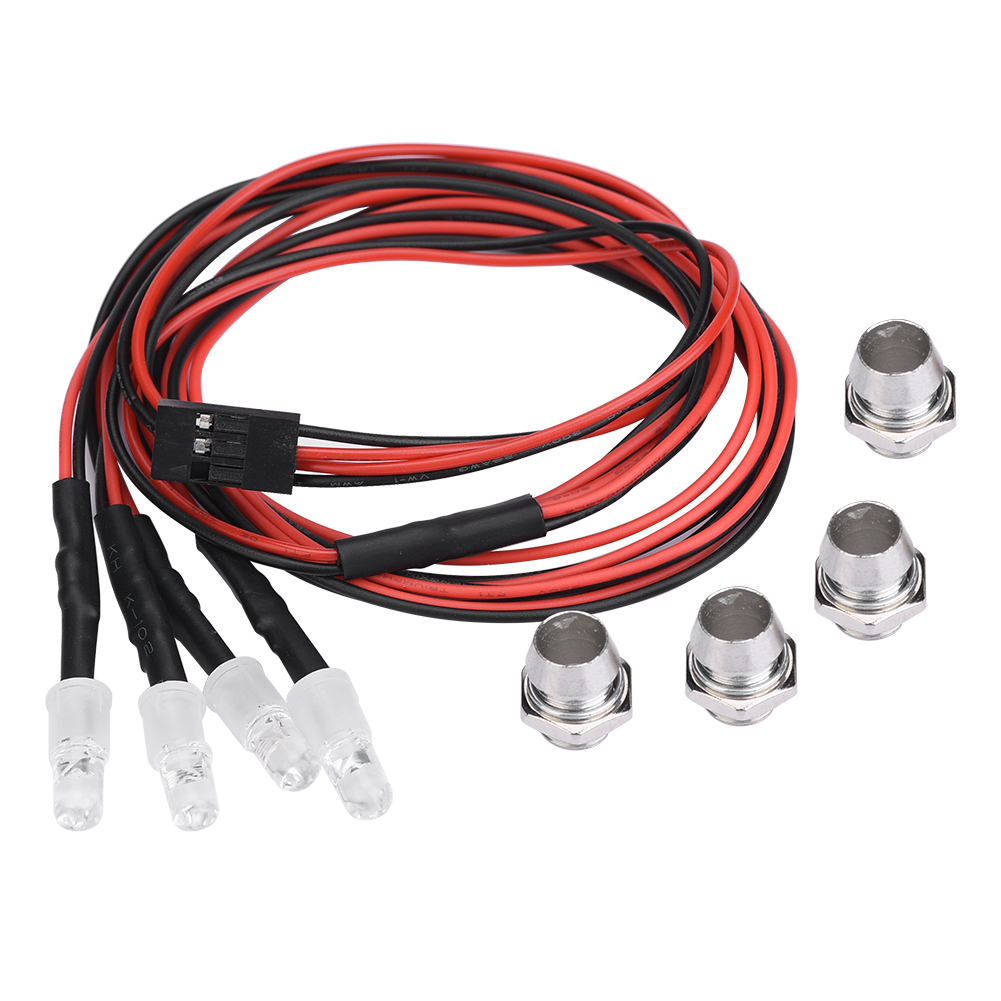 X 5mm Leds Für 1/10 Rc-modelle - Rote Und Weiße Scheinwerfer Und Rücklichter Für Autos Und Lkws