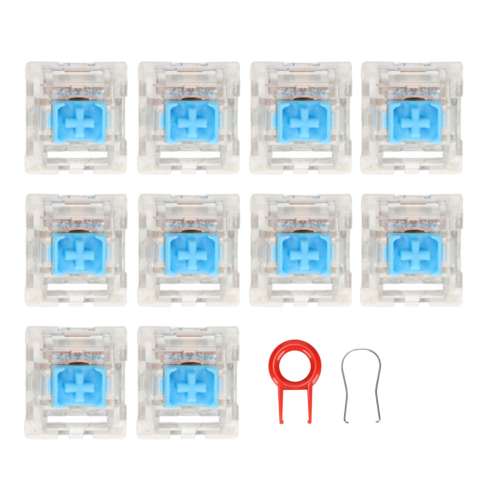 10 Hochpräzise Blaue Mechanische Schalter Für Diy-tastaturen – Staubdichte Konstruktion