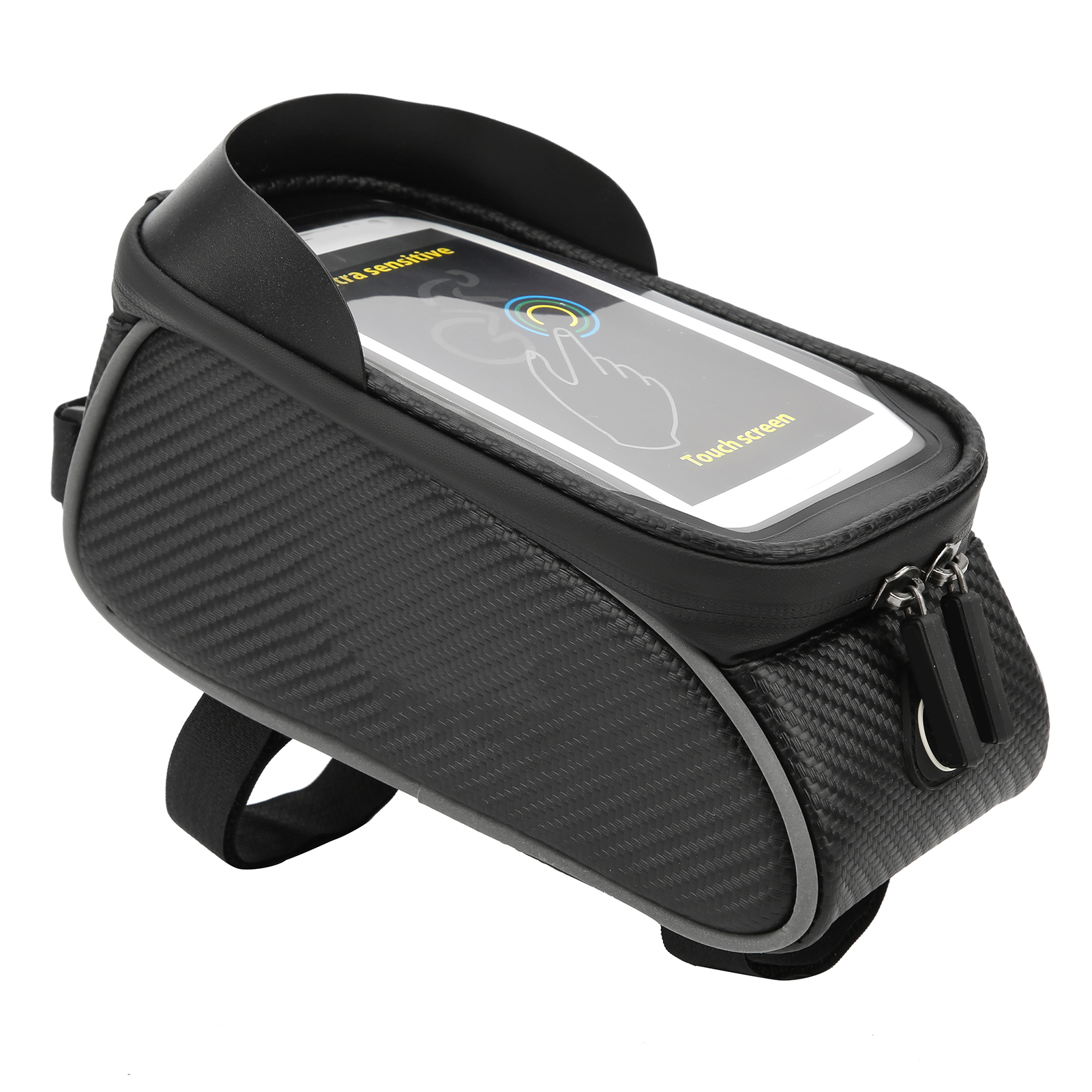 Wasserdichte Lenkertasche Für Mobiltelefone, Satteltasche Aus Polyester Für Fahrräder, Outdoor-fahrradzubehör.