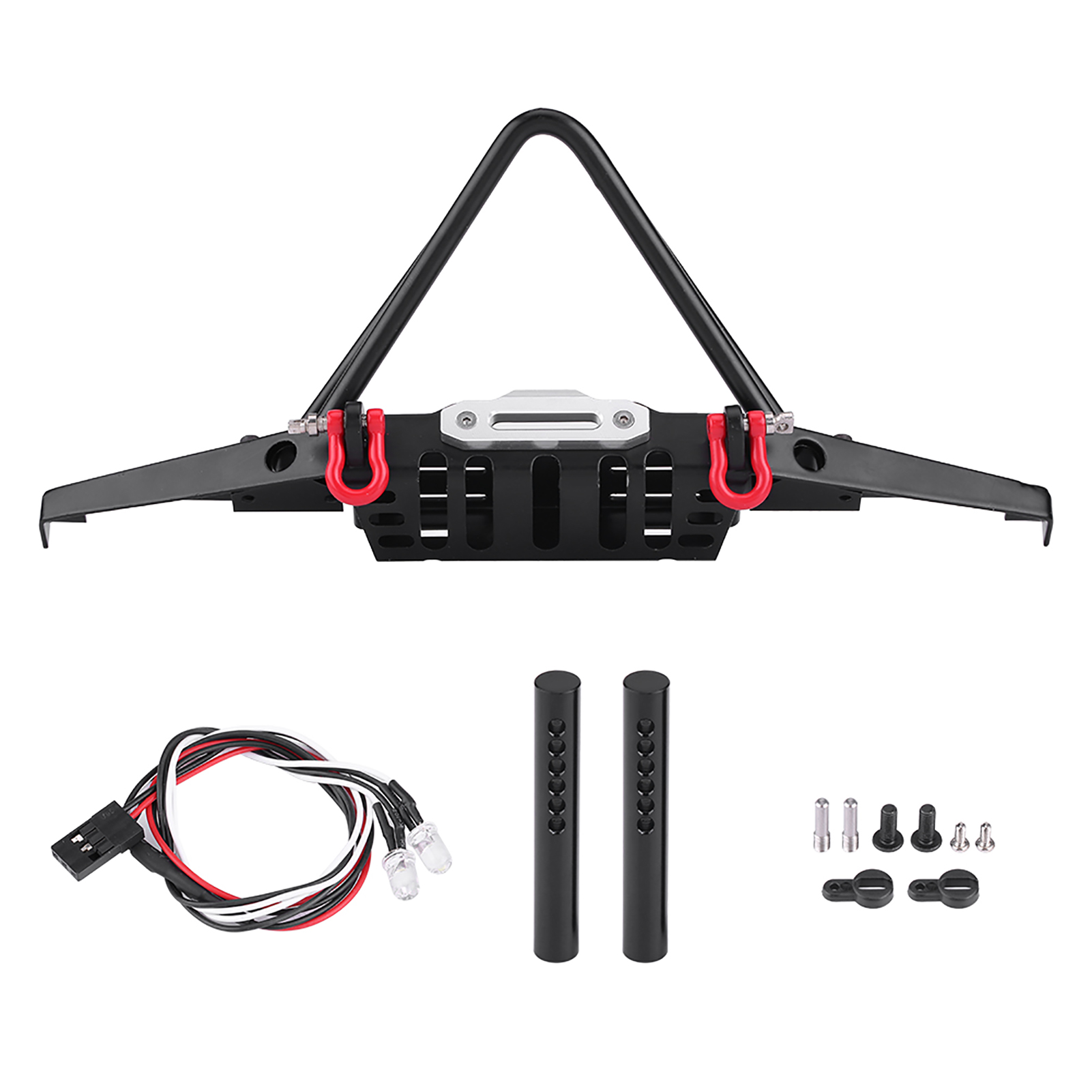 Frontstoßstange Aus Stahl Mit Led-beleuchtung Für Das Ferngesteuerte Auto Axial Scx10 90046