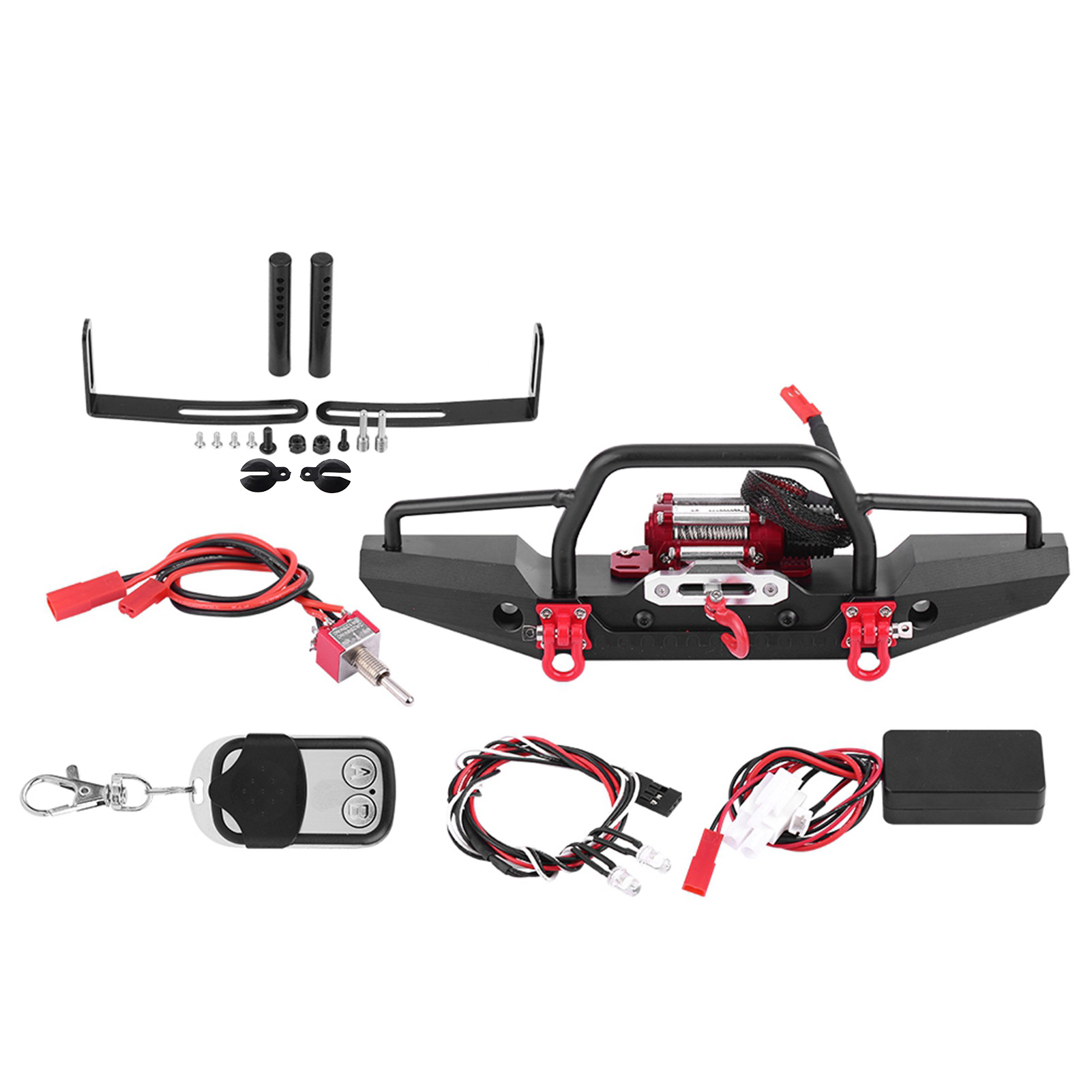 Frontstoßstange Aus Aluminiumlegierung Mit Seilwinde Für Traxxas Trx-4, Ersatzteil Für Rc-crawler-cars.