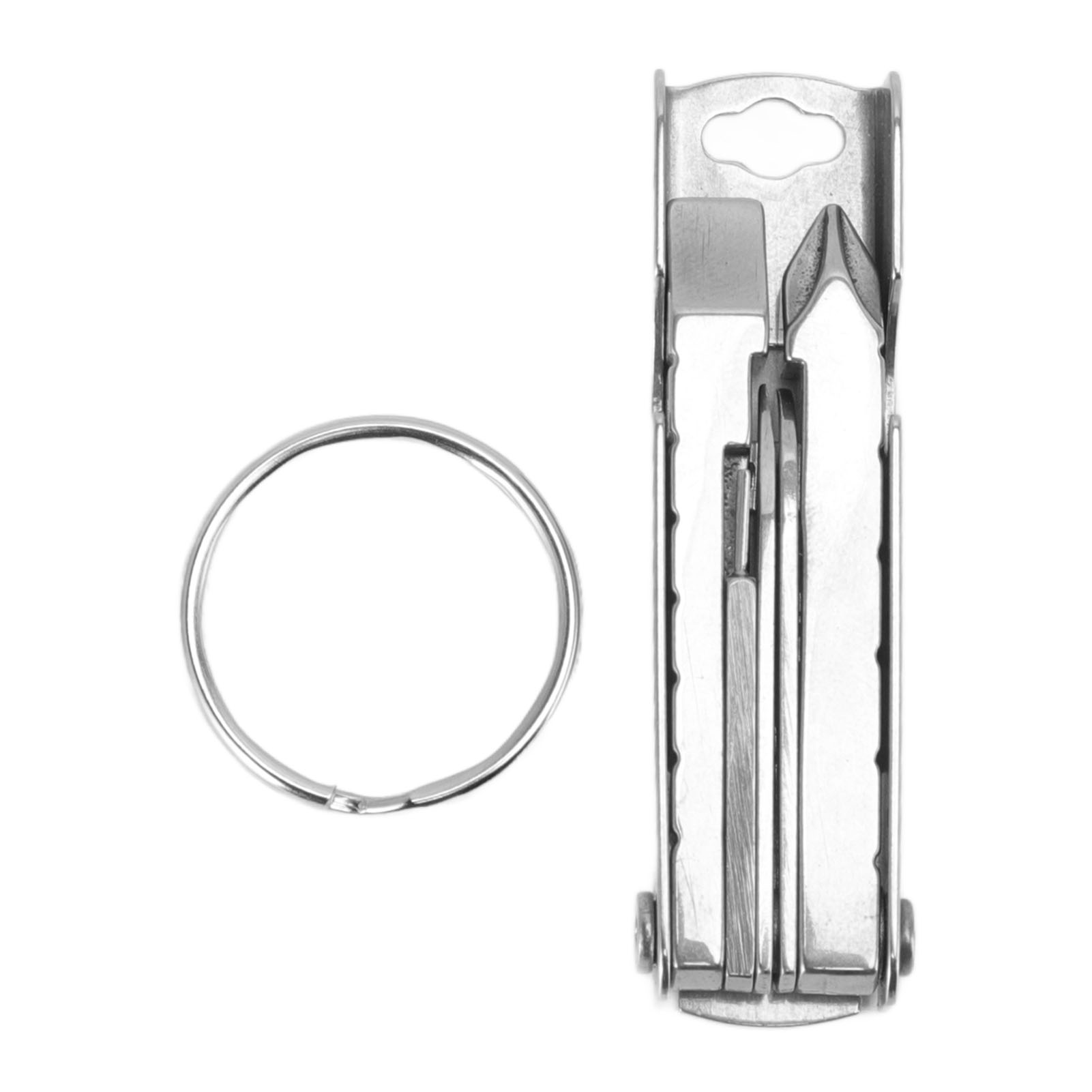 Multifunktionales Fahrradset Aus Edelstahl – Fahrradreparaturwerkzeug, Schraubendreher, Nagelfeile, Handyhalterung Mit Schlüsselring