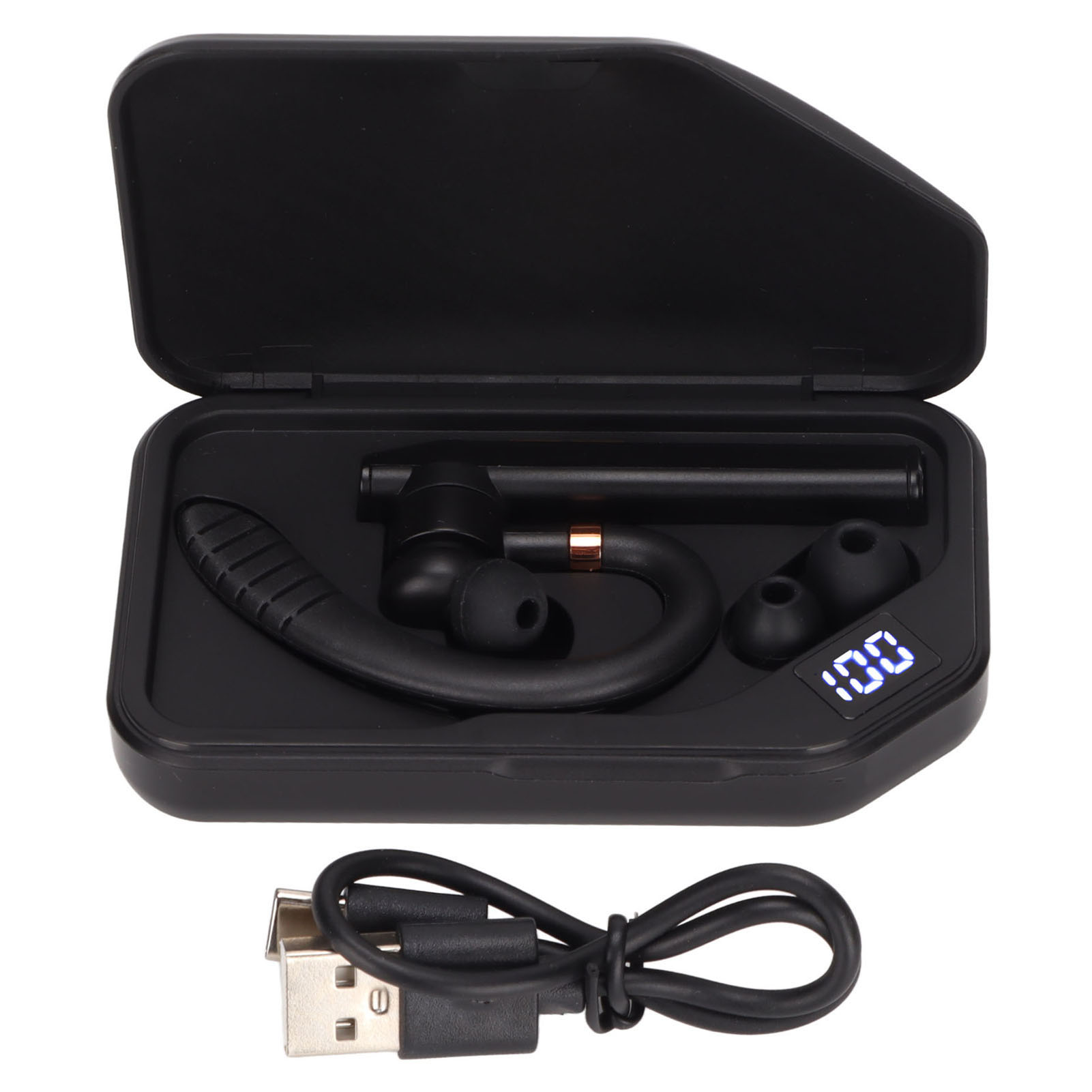 K3 Business Bluetooth-kopfhörer Mit Geräuschunterdrückung, Einzelner Over-ear-ohrhörer Mit Ladecase (schwarz Gold Jerry Chip)
