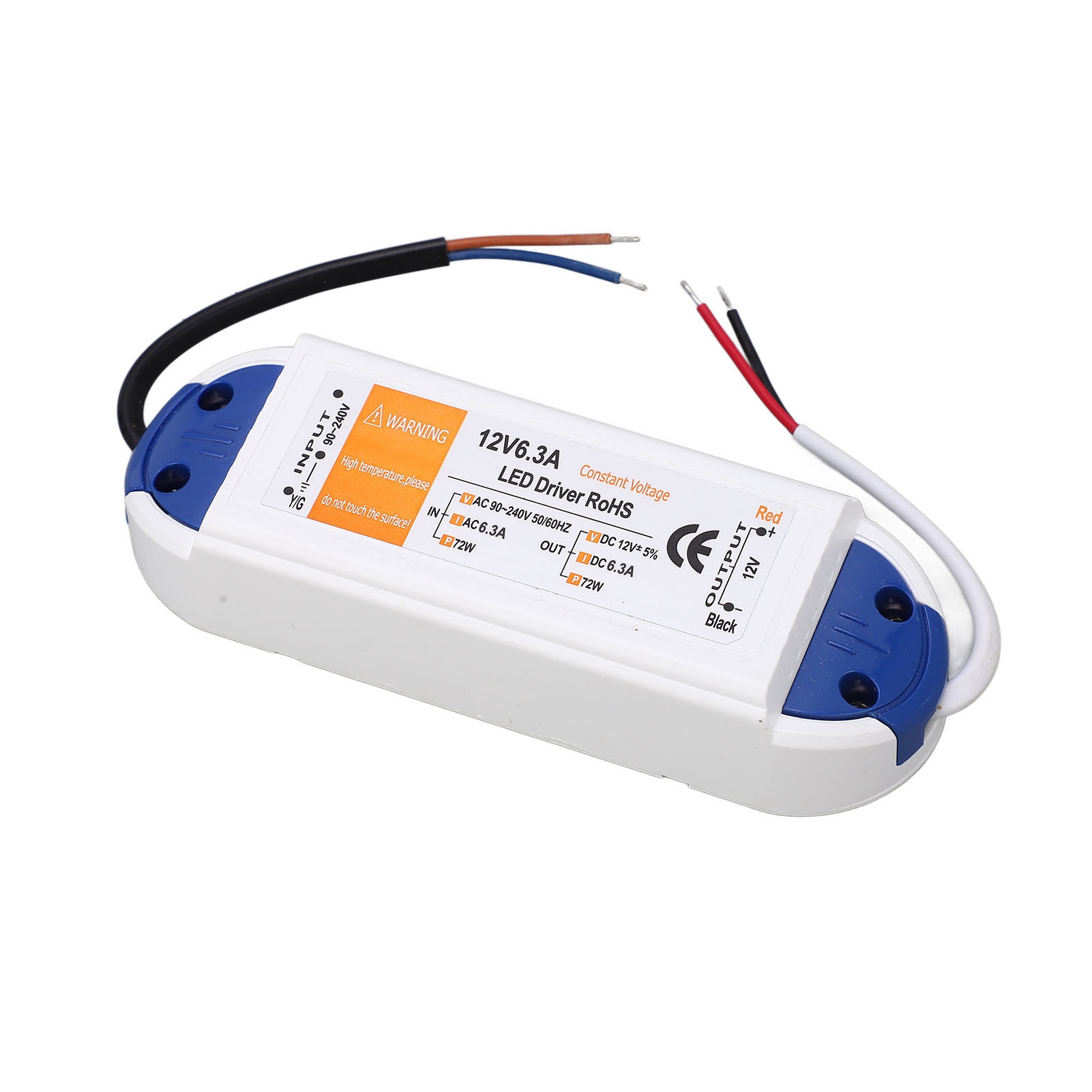 72w 6,3a 12v Ac90-240v Led-netzteil Für Led-streifen, Led-strahler Und Led-beleuchtung