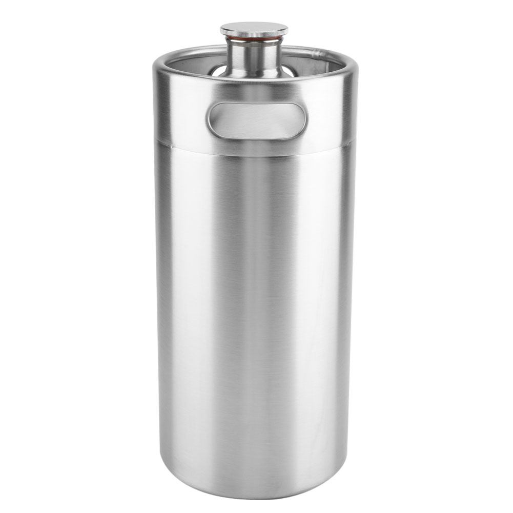 Mini-bierfass Aus Edelstahl Mit Spiralverschluss, Ideal Für Zuhause Oder Hotel (3,6 L)