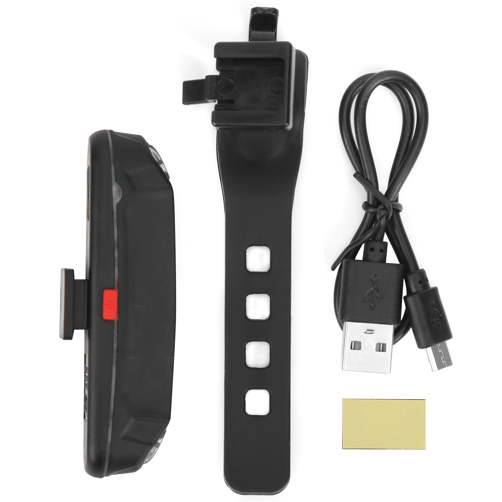 Wiederaufladbares Usb-fahrradrücklicht, Sicherheitsausrüstung Für Radfahrer, Rot-grün-blau Blinkendes Licht Wr01b