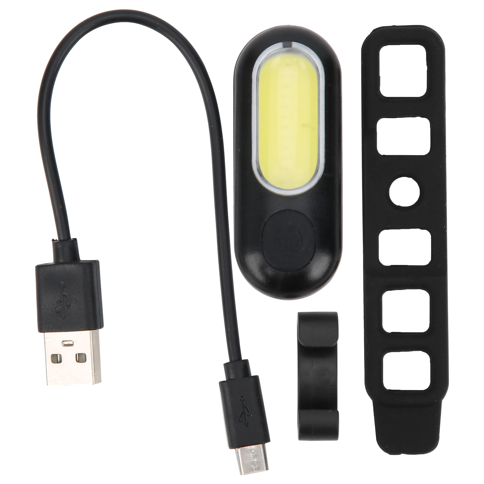 Wasserdichte, Per Usb Aufladbare Fahrradrückleuchte Mit Rotem Und Weißem Cob-licht Für Mehr Sicherheit Beim Radfahren