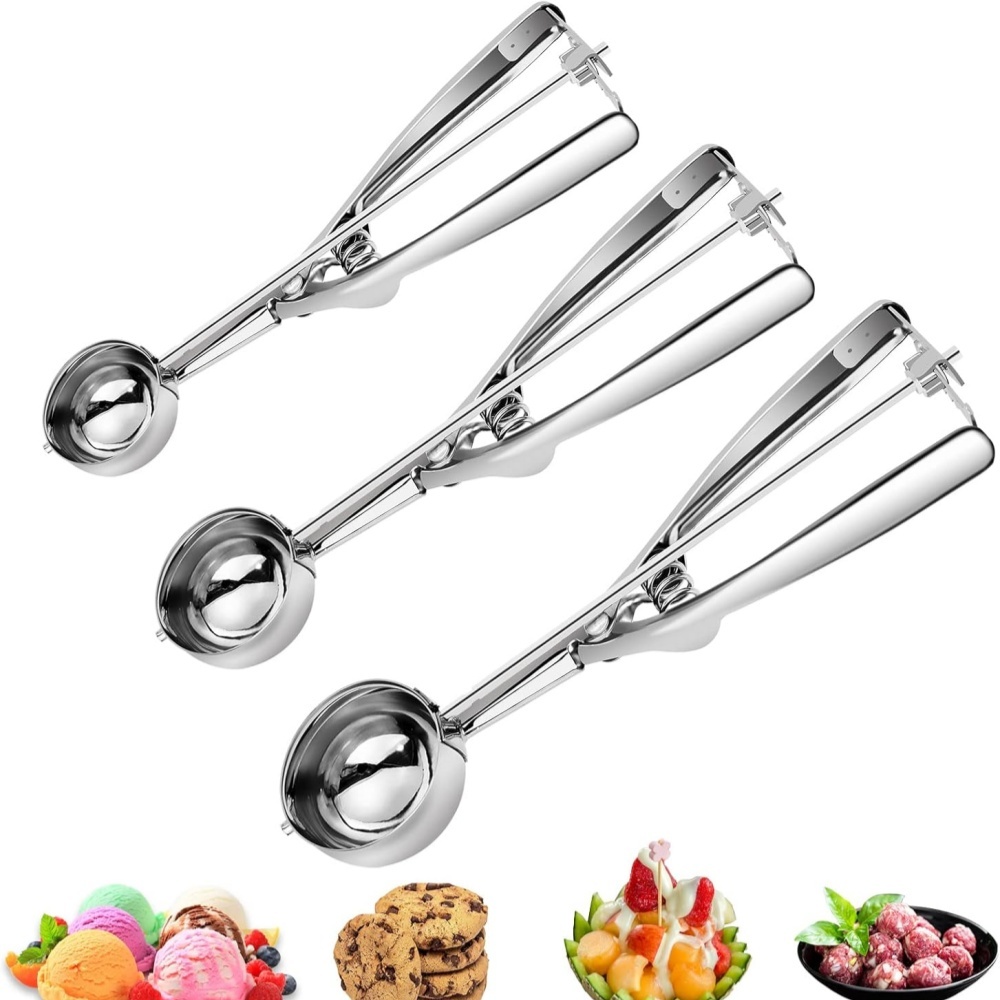 3-teiliges Edelstahl-schüsselset, Ideal Zum Backen, Für Desserts, Obst Und Eiscreme, Professionelle Rührschüsseln Für Die Küche