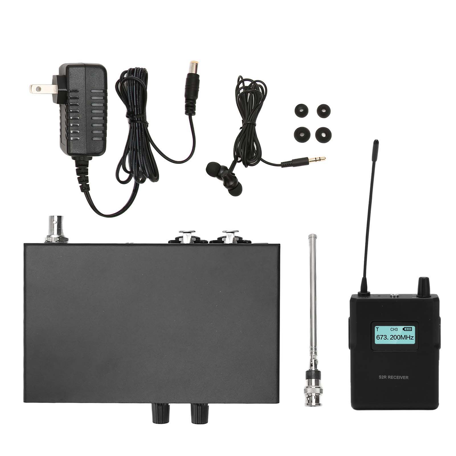 Uhf 863–865 Mhz Stereo-funküberwachungssystem Mit Kopfhörern Und Transceiver, 100–240 V Us-stecker