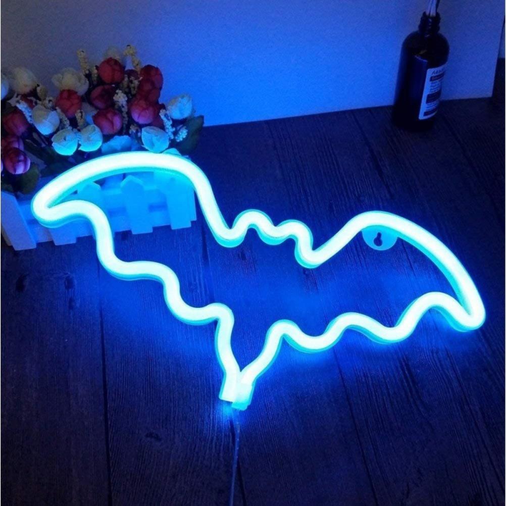 Halloween-fledermaus-neon-led-schild – Usb-wanddekoration, Ideal Für Partys, Schlafzimmer, Bars, Als Geschenk Für Kinder Oder Erwachsene