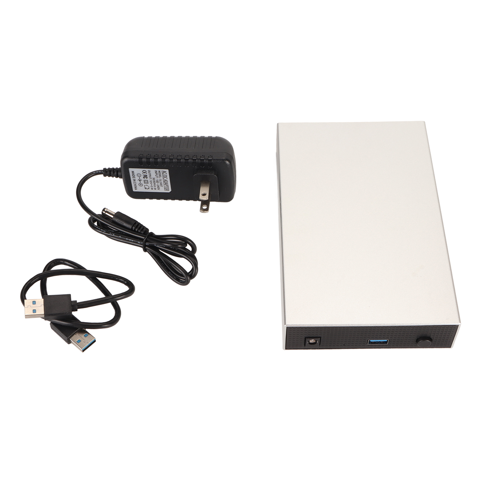Externes 3,5-zoll-festplattengehäuse Aus Aluminiumlegierung Mit Usb 3.0 – Kompatibel Mit Pc, Fernseher Und Laptop – 100–240-v-netzteil – Bis Zu 2 Tb