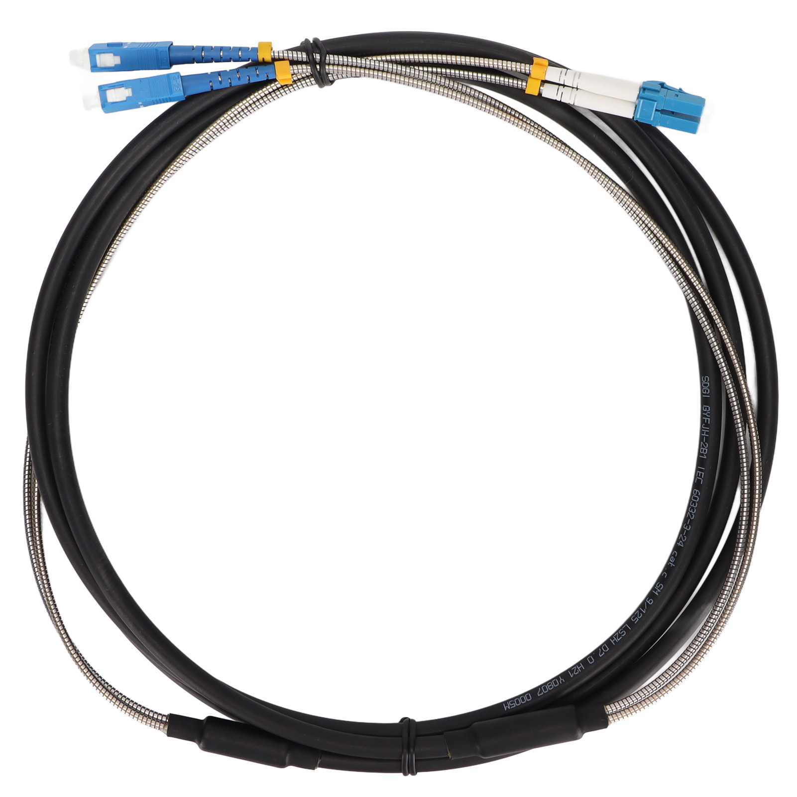 M Langes, Geschirmtes Sc-lc-singlemode-glasfaserkabel Für Ethernet-netzwerke Und Rechenzentren