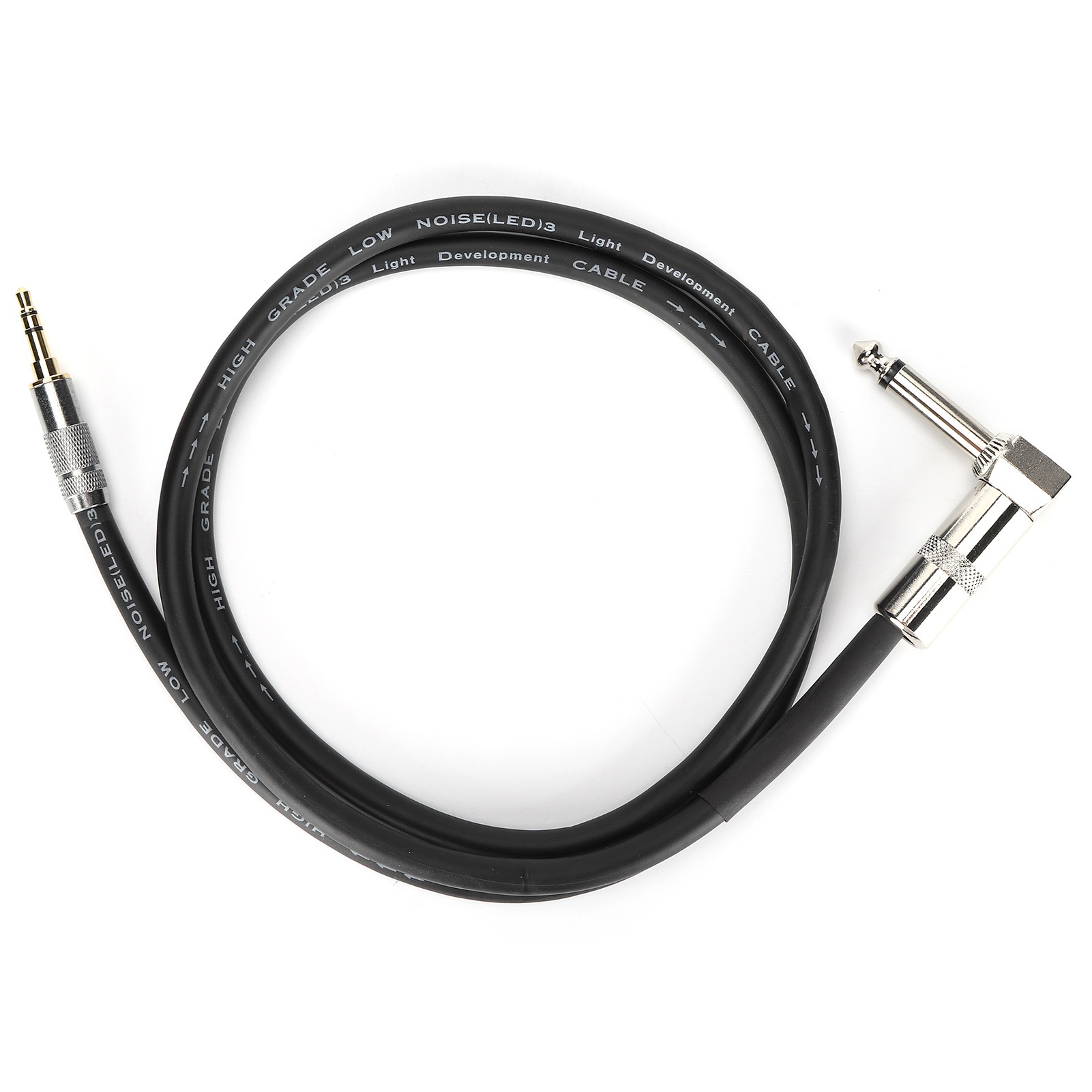 6,35-mm-klinkenstecker Auf 3,5-mm-klinkenstecker-stereo-audiokabel Für Gitarre, Klavier, Verstärker Und Mobiltelefone - Jd6087 (1 M / 3,3 Ft)