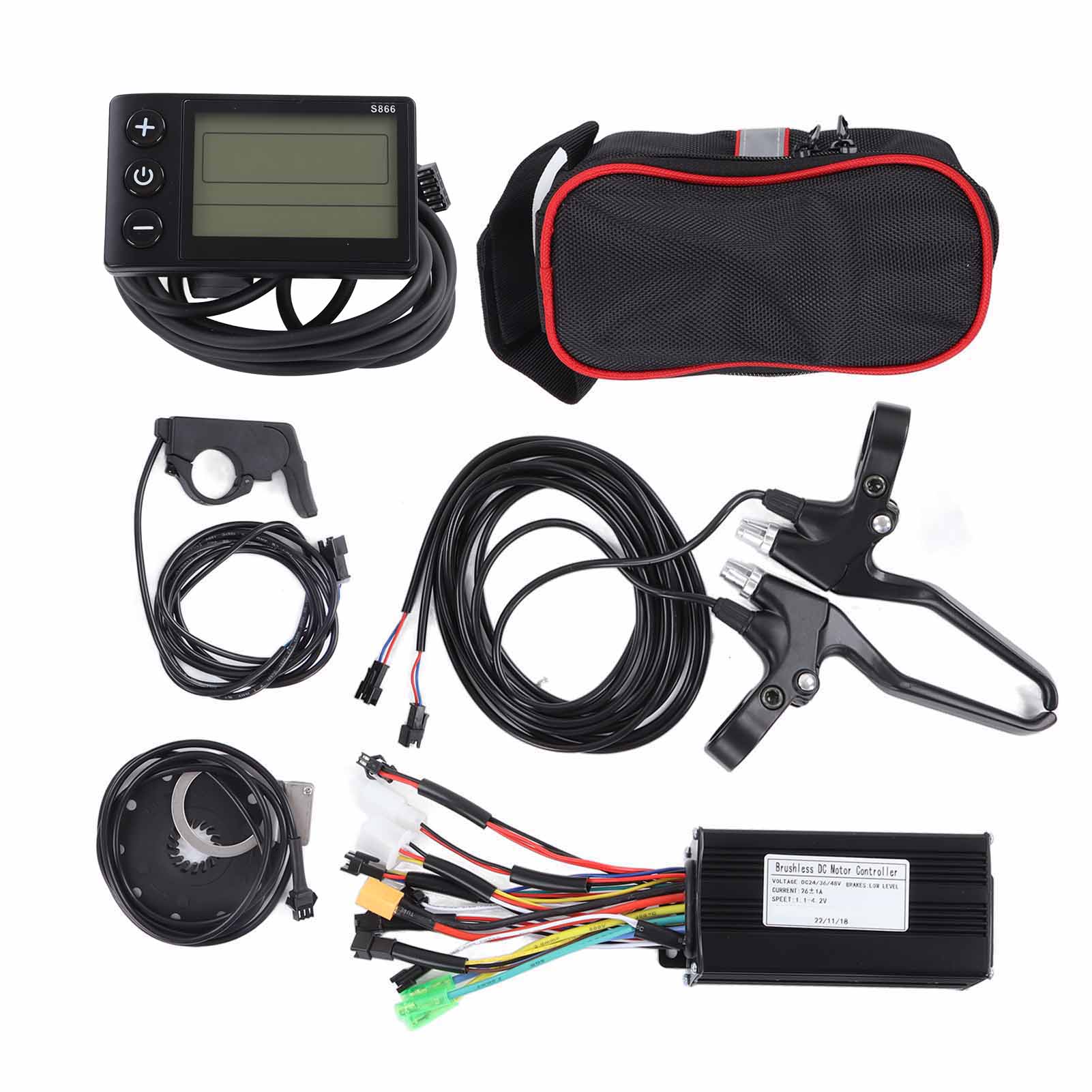 26a Elektrofahrrad-umbausatz, S866 3-modus-controller Mit Gas- Und Bremsgriff Für 500w-750w Motor