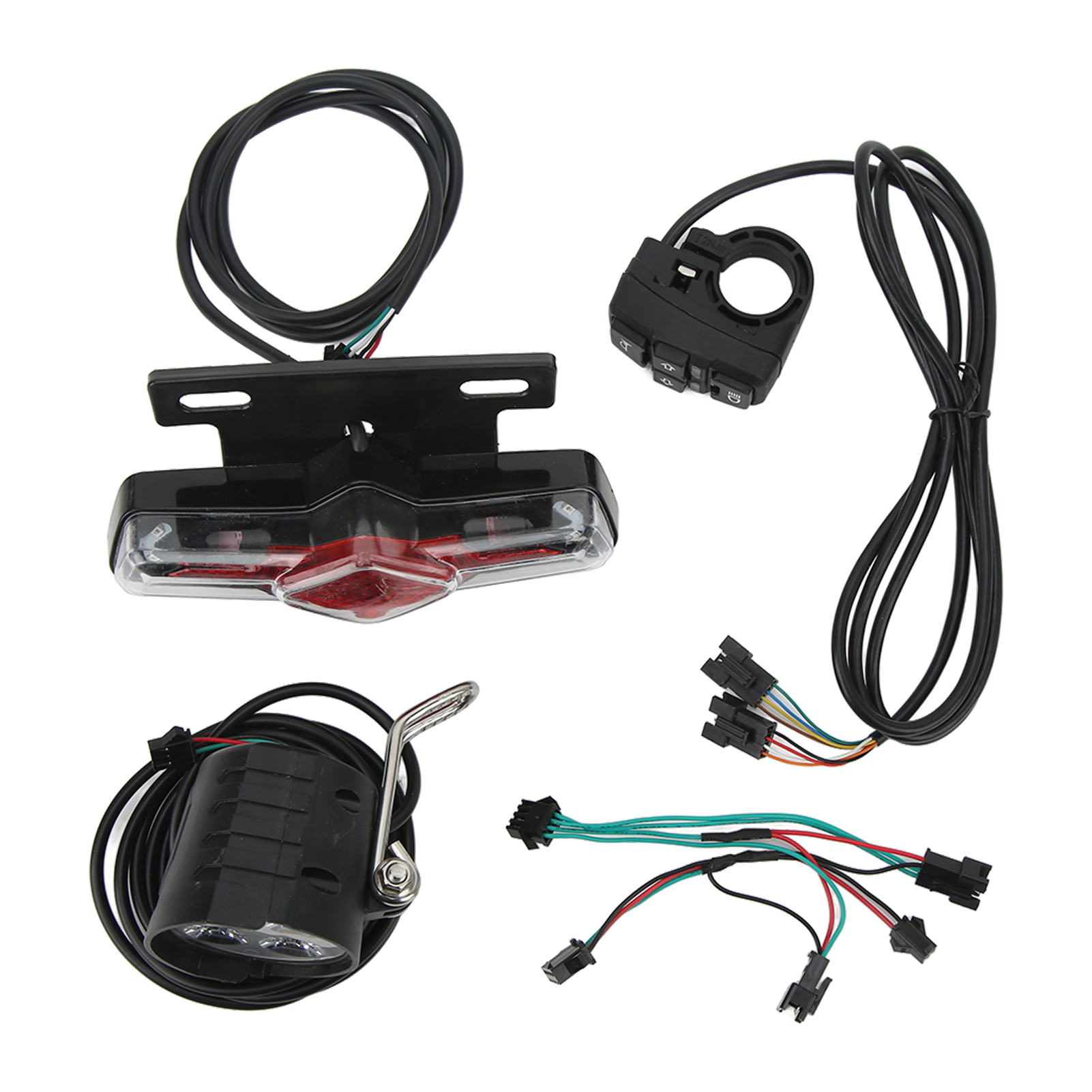 Qd168 Rücklicht-nachrüstsatz Für Elektrofahrräder, Mit Hupe Und Dk336 Schalter, Nachtsicherheitsbeleuchtung.