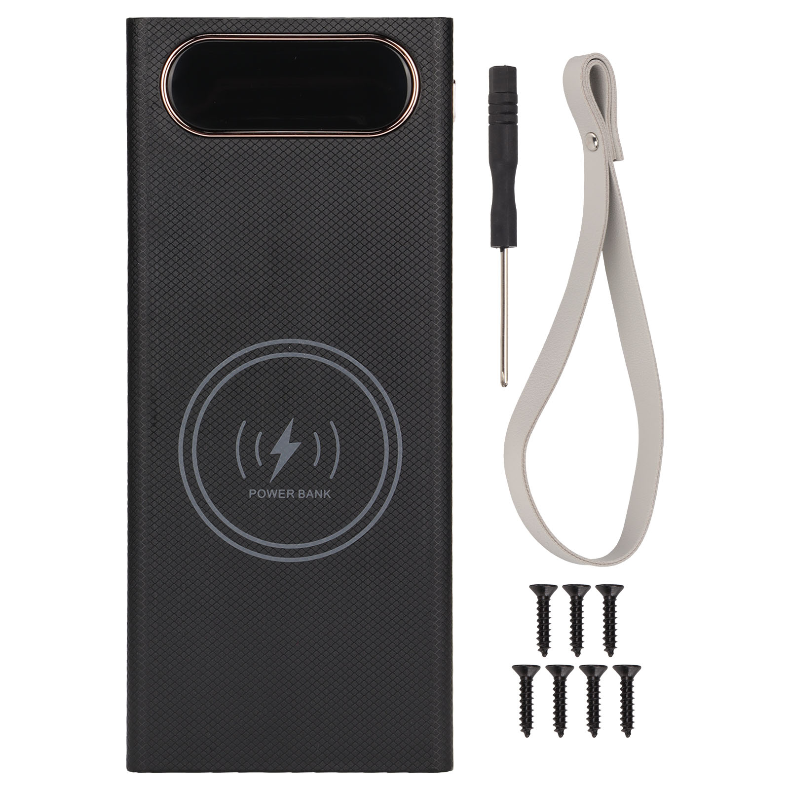 Kabelloses Akku-gehäuse (22,5 W + 15 W) Für Smartphones, 16 X 18650 Akkus, Diy-gehäuse, Wiederaufladbare Tragbare Powerbank