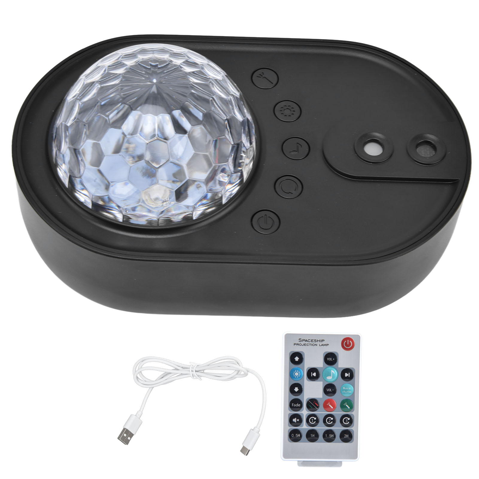 Rgb-raumschiff-projektionslampe Mit Kabelloser Fernbedienung, Mini, Für Partys Oder Schlafzimmer, Farbenfrohes Licht