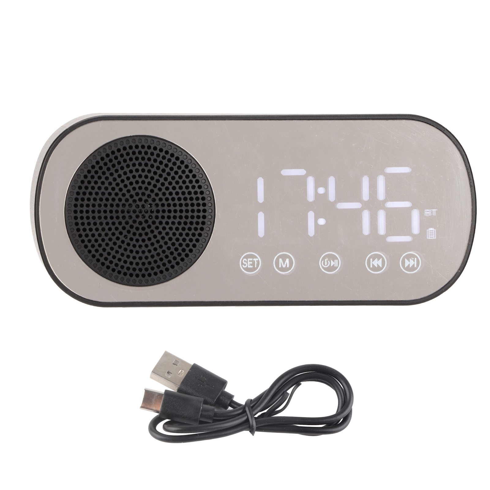 Bluetooth-radiowecker Mit Zwei Alarmen, Tragbarer Lautsprecher Für Küche, Autofahren Und Freizeit