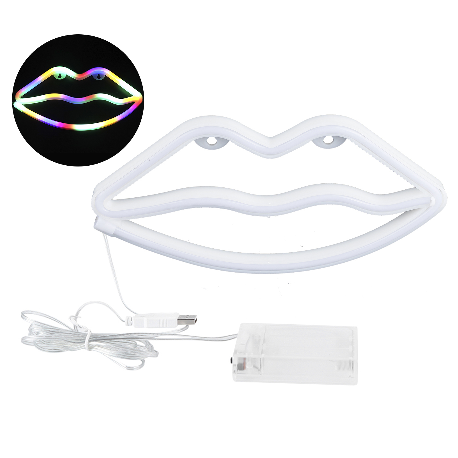 Dekorative Led-neonlippen, Leuchtende Wanddekoration Für Schlafzimmer Oder Partys