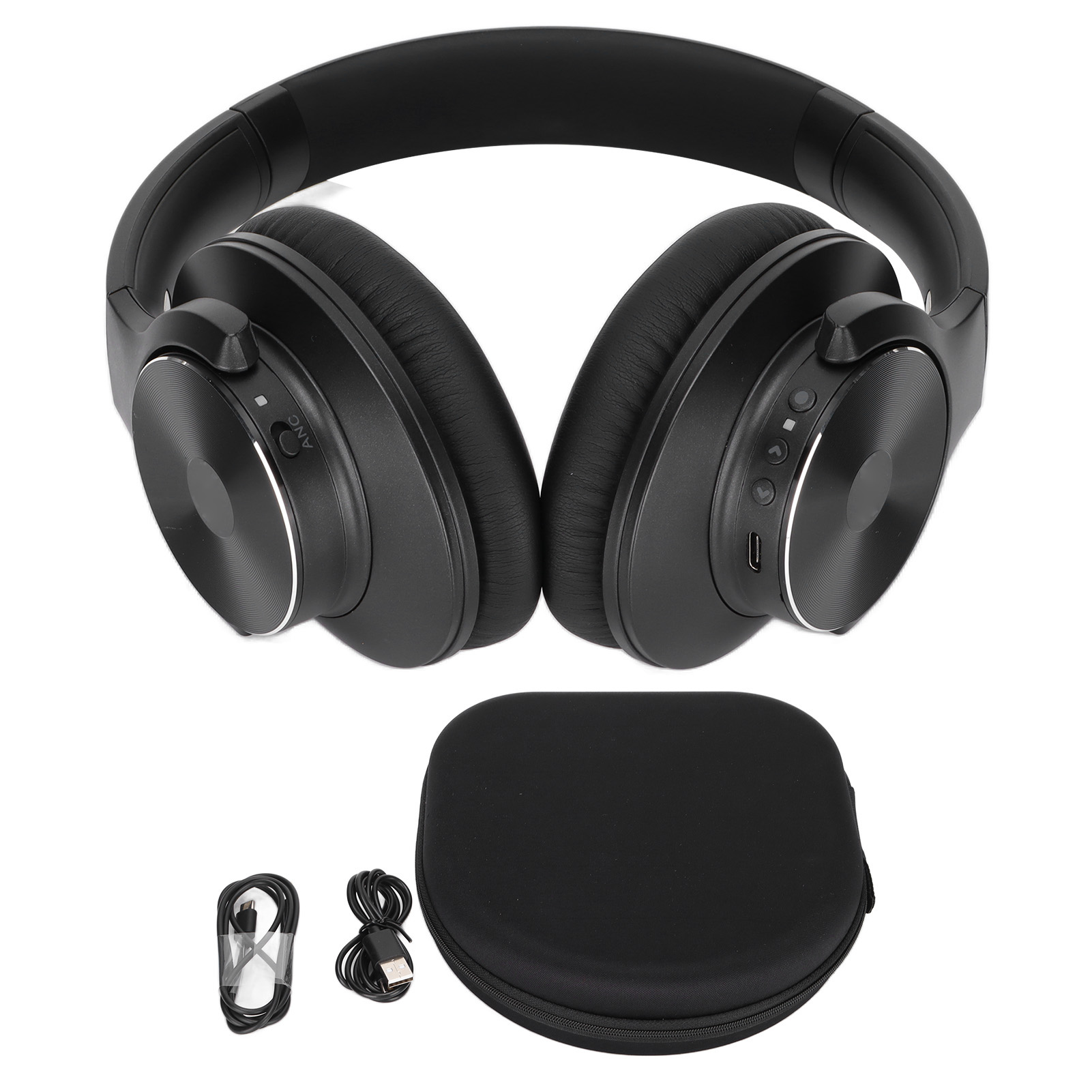 Bluetooth 5.0-kopfhörer Mit Geräuschunterdrückung, Mikrofon Und Aux-anschluss Für Pc, Mobiltelefon Und Tablet