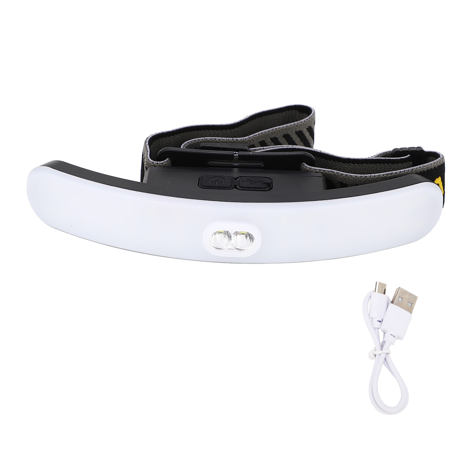 Wiederaufladbare Usb-stirnlampe Mit 6 Modi, Superhell Zum Angeln Und Laufen, 3,7 V Mit 2 Schaltern.