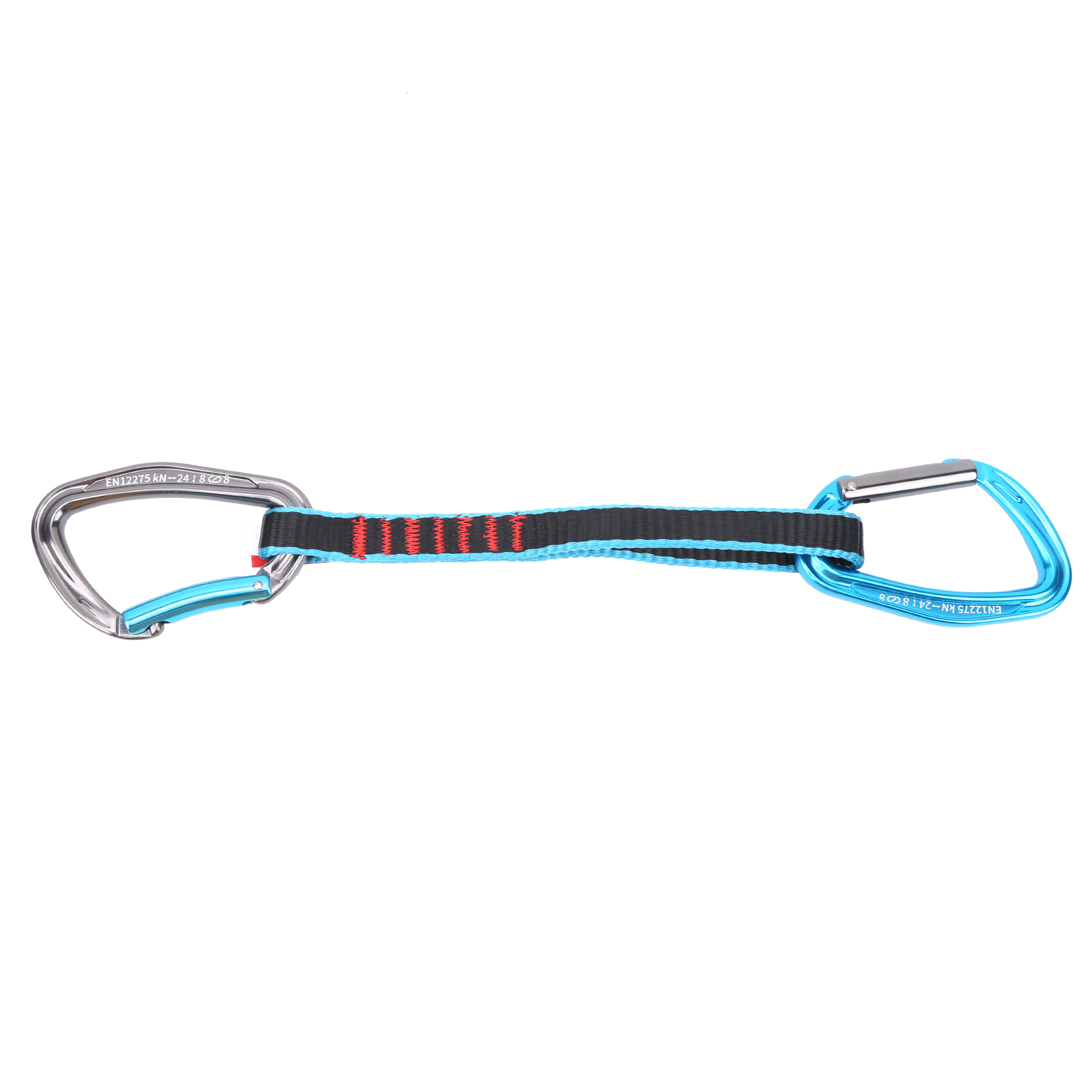 Camnal 38 Cm Sicherheitsverlängerung Mit Geradem/gebogenem Karabiner Für Klettern Und Klettersteige