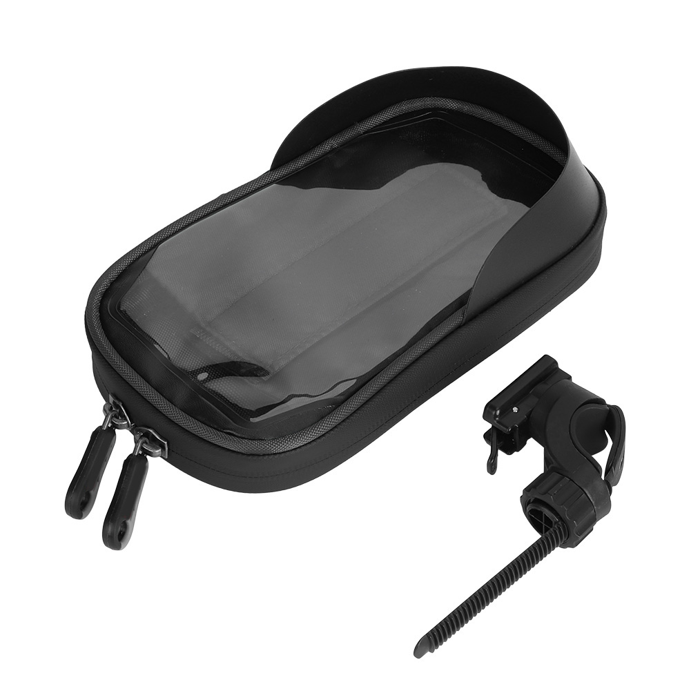 Fahrradlenkertasche Aus 900d Polyester Mit Handyhalterung, Navigationssystem, Tpu-touchscreen Und Schwarzer Halterung