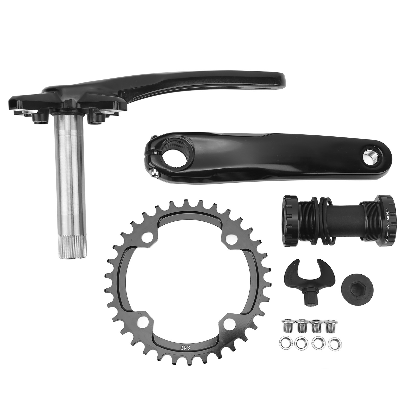 34t Hohlkurbelgarnitur 170 Mm Für 9-12-fach-antriebe, Integriertes Kettenblatt