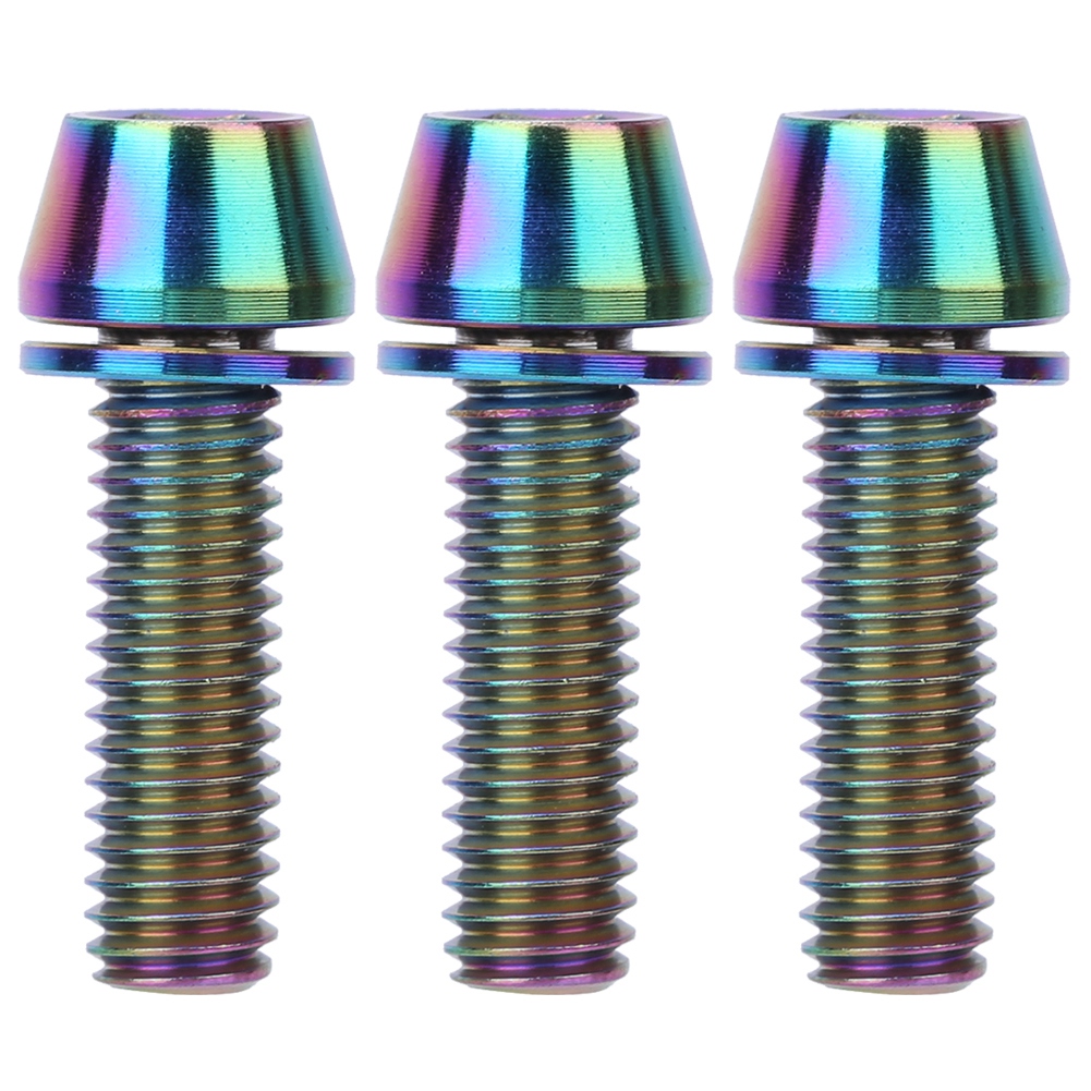 Stück Farbige Titanlegierungsschrauben Für Fahrradvorbau Und Scheibenbremsen M6x20mm – Langlebiges Zubehör