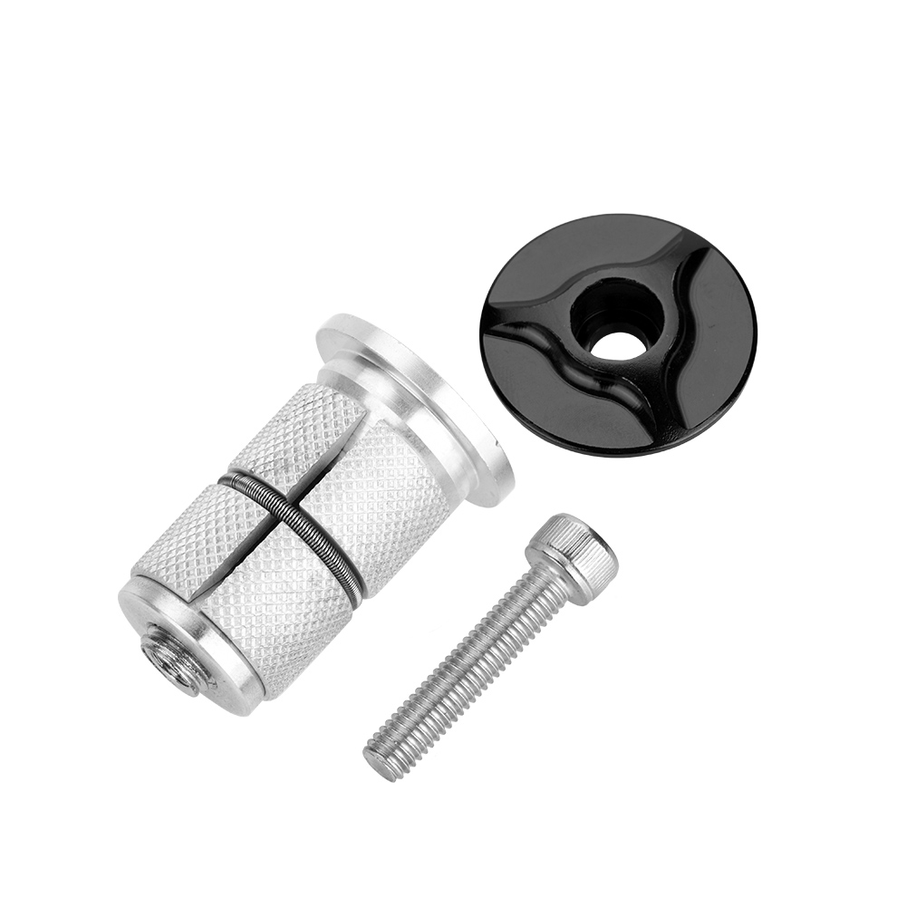 1/1,25 Zoll Aluminiumlegierung Fahrradgabel-expansionskappe - Schwarze Steuersatzkappe