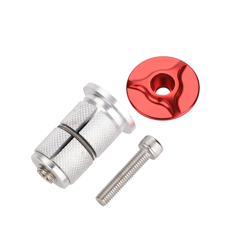 1/1,25 Zoll Aluminiumlegierung Fahrradgabel-expansionskappe, Rote Steuersatzkappe