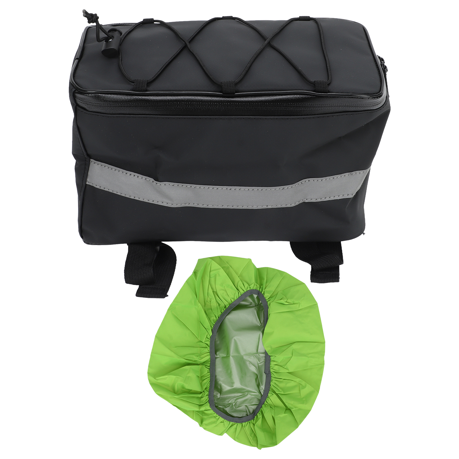 Große, Wasserdichte Und Reflektierende 8-liter-fahrradtasche Mit Regenhülle Für Outdoor-radtouren