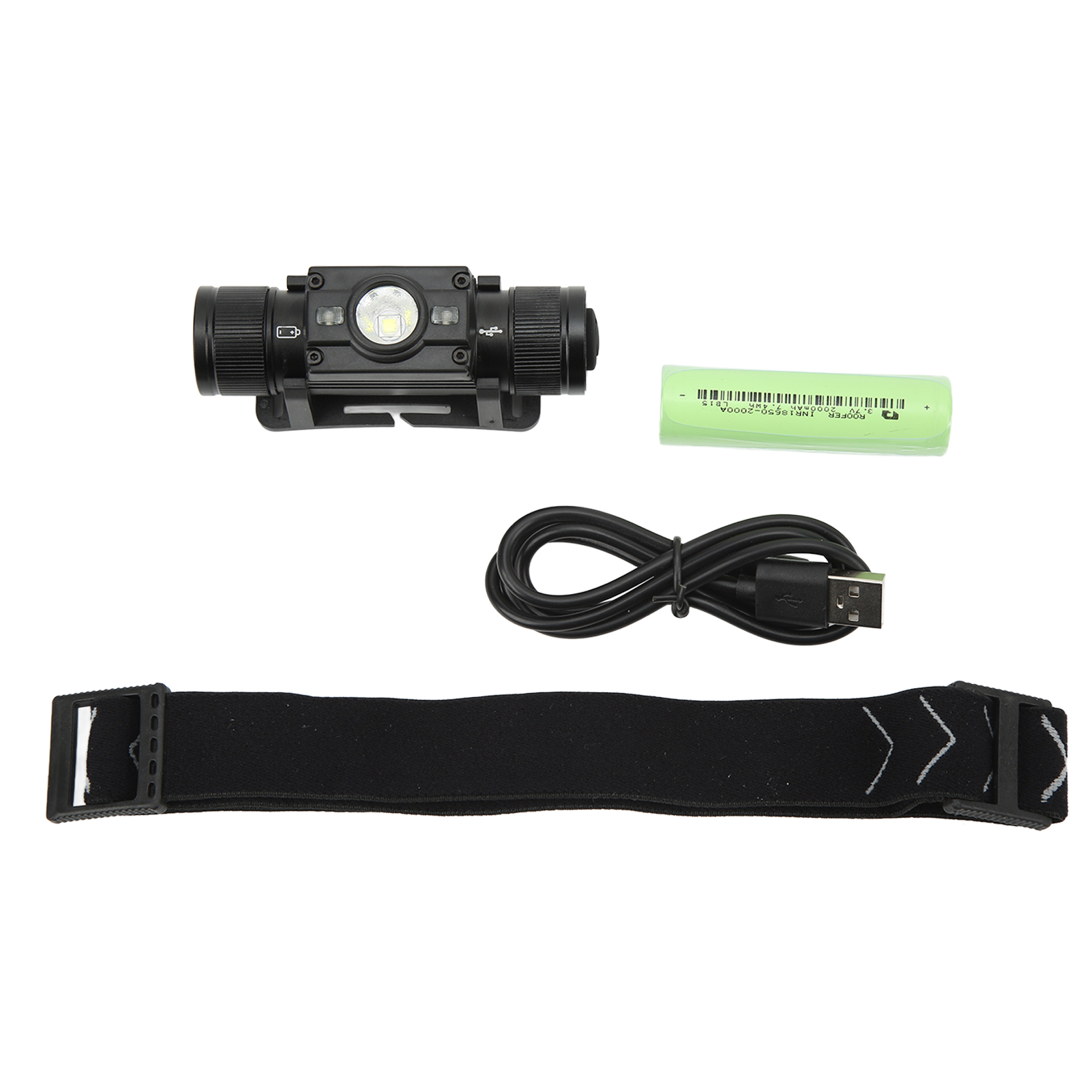 Wiederaufladbare Led-stirnlampe Per Usb, Superhell, Wasserdicht (ipx6), Weißes Und Rotes Licht Für Camping, Angeln Und Wandern