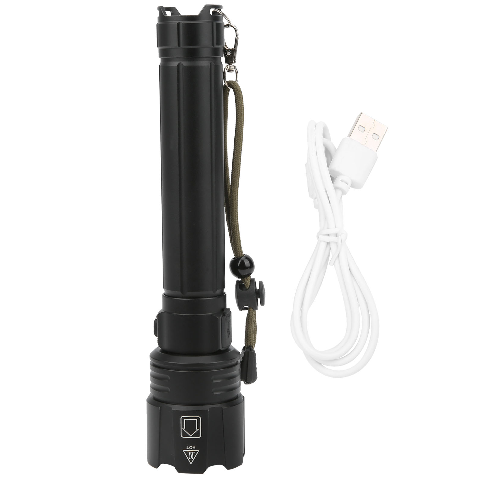 Wiederaufladbare Led-taschenlampe Mit Usb-anschluss Und 3 Zoommodi Für Notfälle