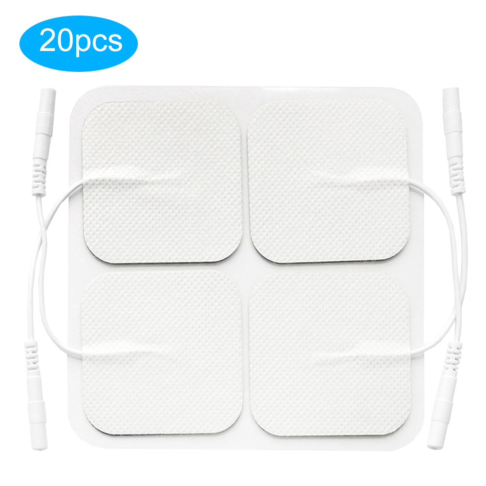 20 Silikon-muskelelektrodenpflaster (5 X 5 Cm) Für Massage Und Körperliche Regeneration