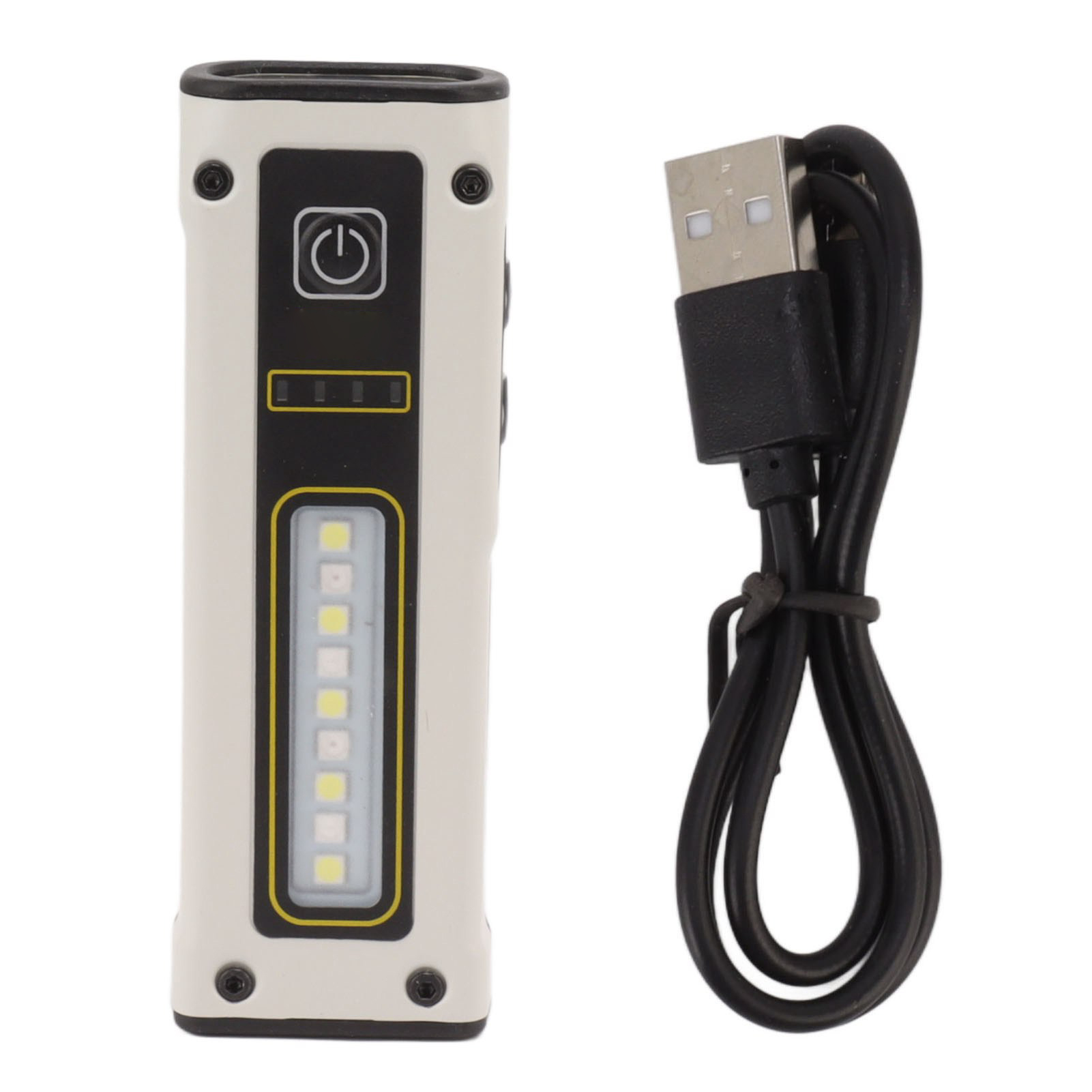 Tragbare Cob-led-taschenlampe Mit Zwei Lichtquellen, 800-mah-usb-c-ladefunktion Und Starkem Magneten Sowie Einstellbarer Weißer Beleuchtung.
